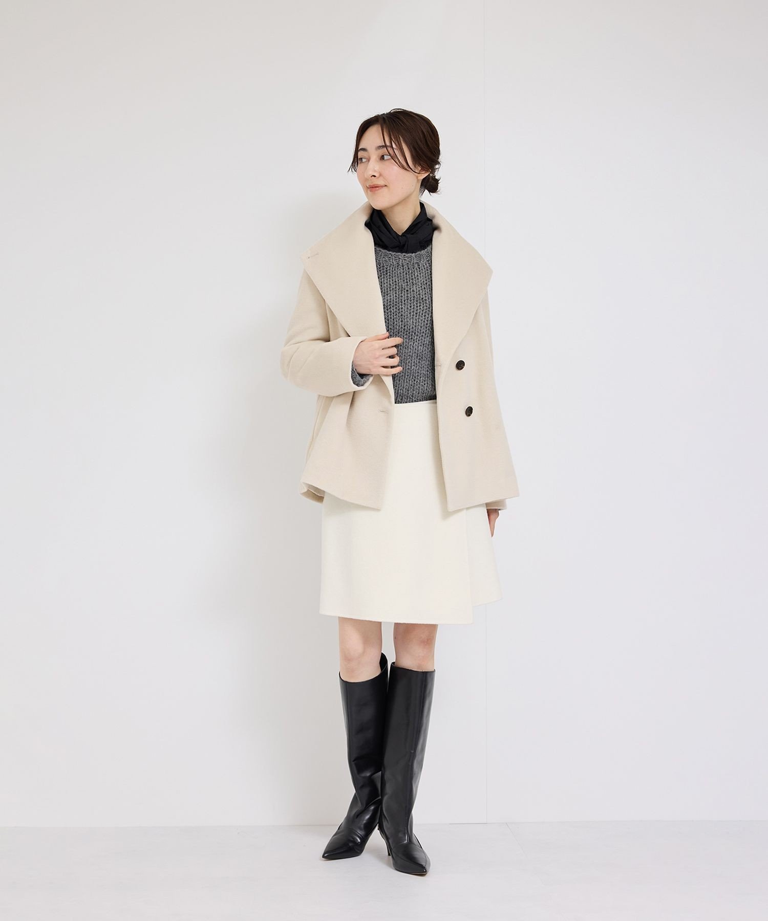 ROPE'｜【高評価】プレミアムカシミヤショートコート | Rakuten