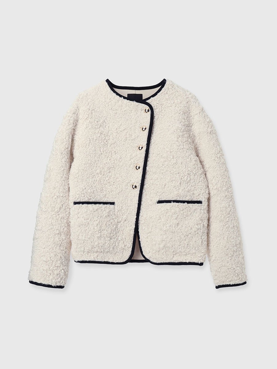 anuans｜ECOPELパイピングボアジャケット | Rakuten Fashion(楽天