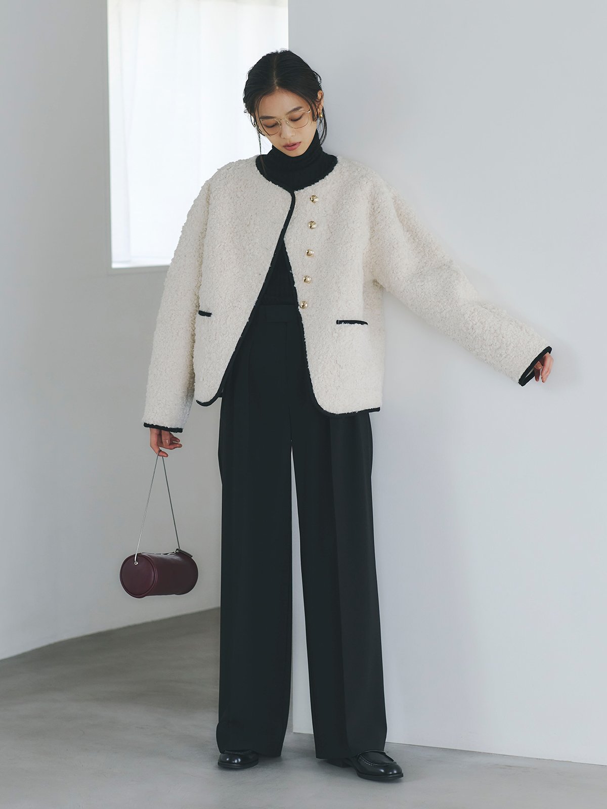 anuans｜ECOPELパイピングボアジャケット | Rakuten Fashion(楽天