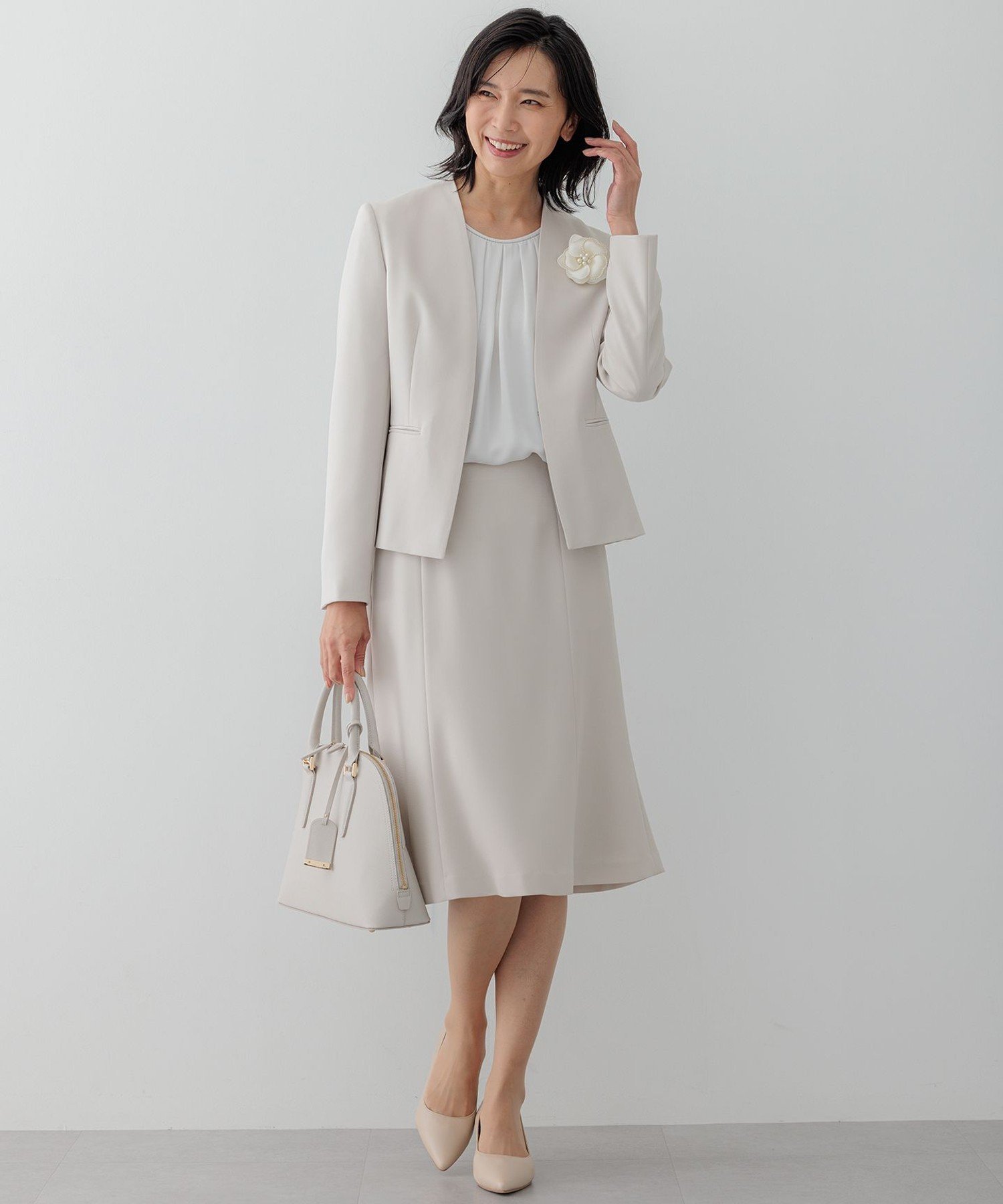 23区｜【セットアップ対応/洗える】トリアセダブルジョーゼット ノー