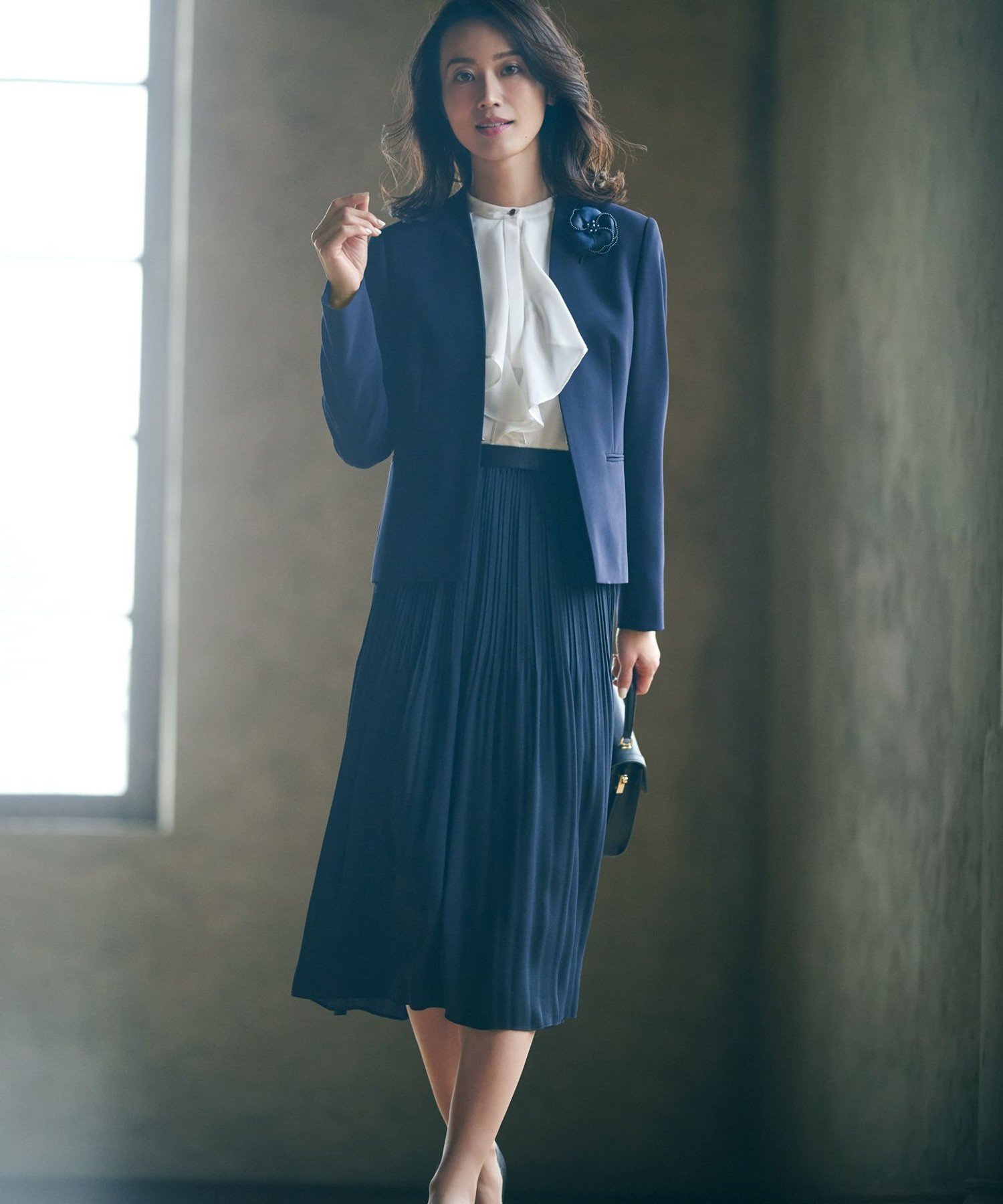 23区｜【セットアップ対応/洗える】トリアセダブルジョーゼット ノー