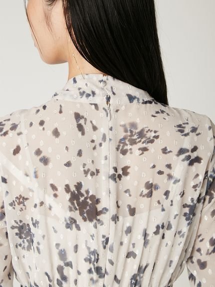 FRAY I.D｜ボウタイプリーツプリントワンピース | Rakuten Fashion