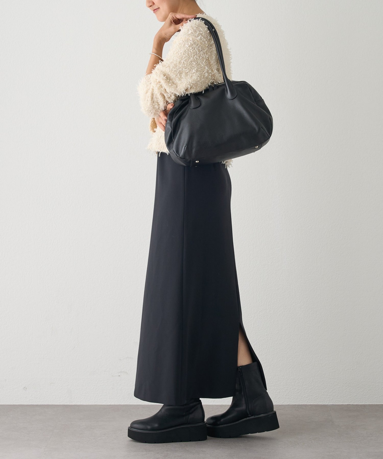 BEARDSLEY｜レザーミドルブーツ | Rakuten Fashion(楽天ファッション