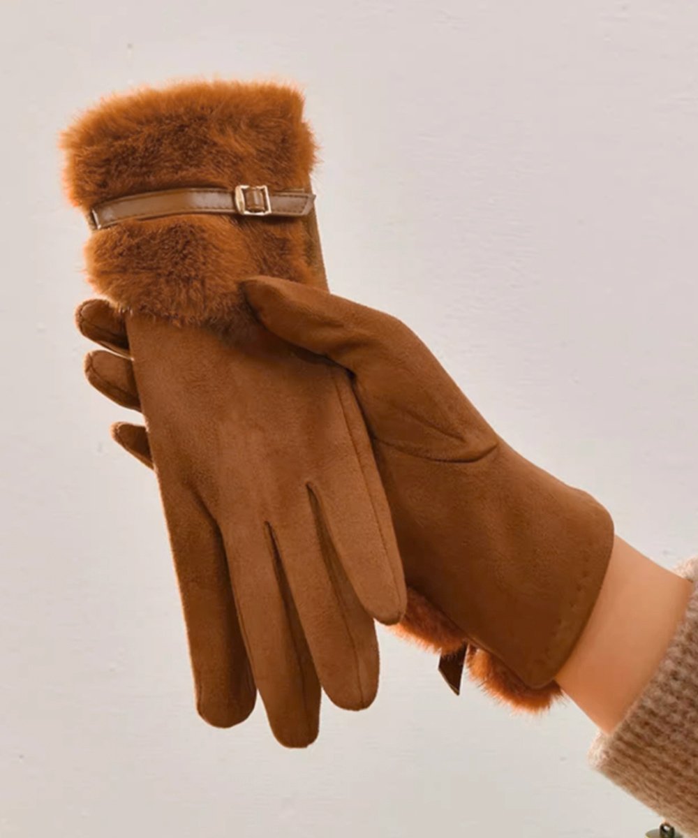 miniministore｜ファー付き手袋 スエード調 防寒手袋秋冬 | Rakuten