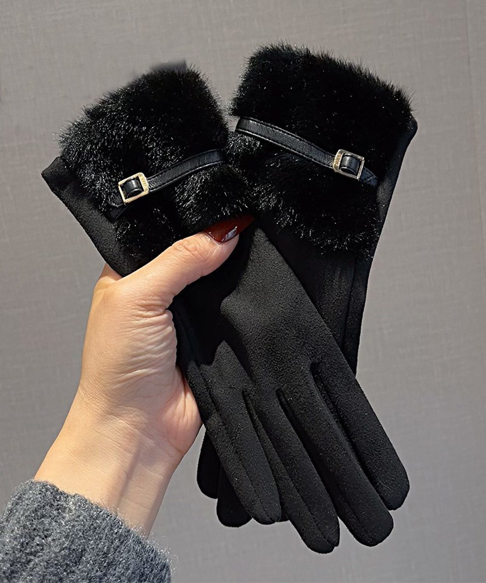miniministore｜ファー付き手袋 スエード調 防寒手袋秋冬 | Rakuten