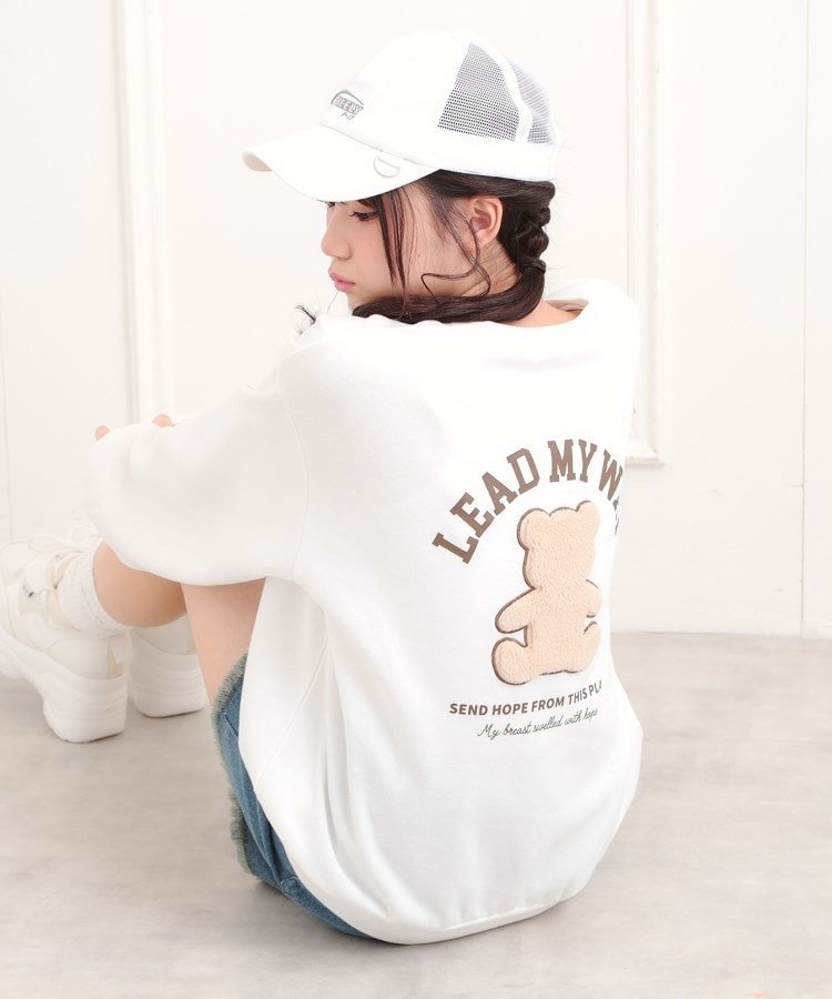 PINK-latte｜◇ボアくまちゃんアップリケ裏起毛トレーナー | Rakuten