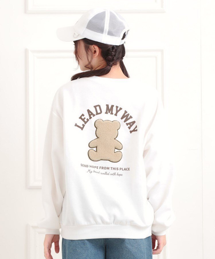 PINK-latte｜◇ボアくまちゃんアップリケ裏起毛トレーナー | Rakuten