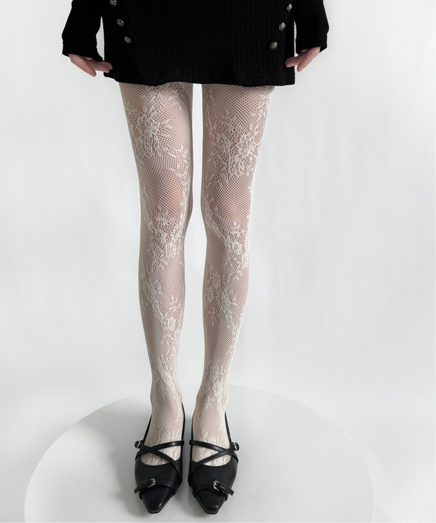 CERCA｜Nia/(W)Nia(ニア)/フラワーレースタイツ ストッキング