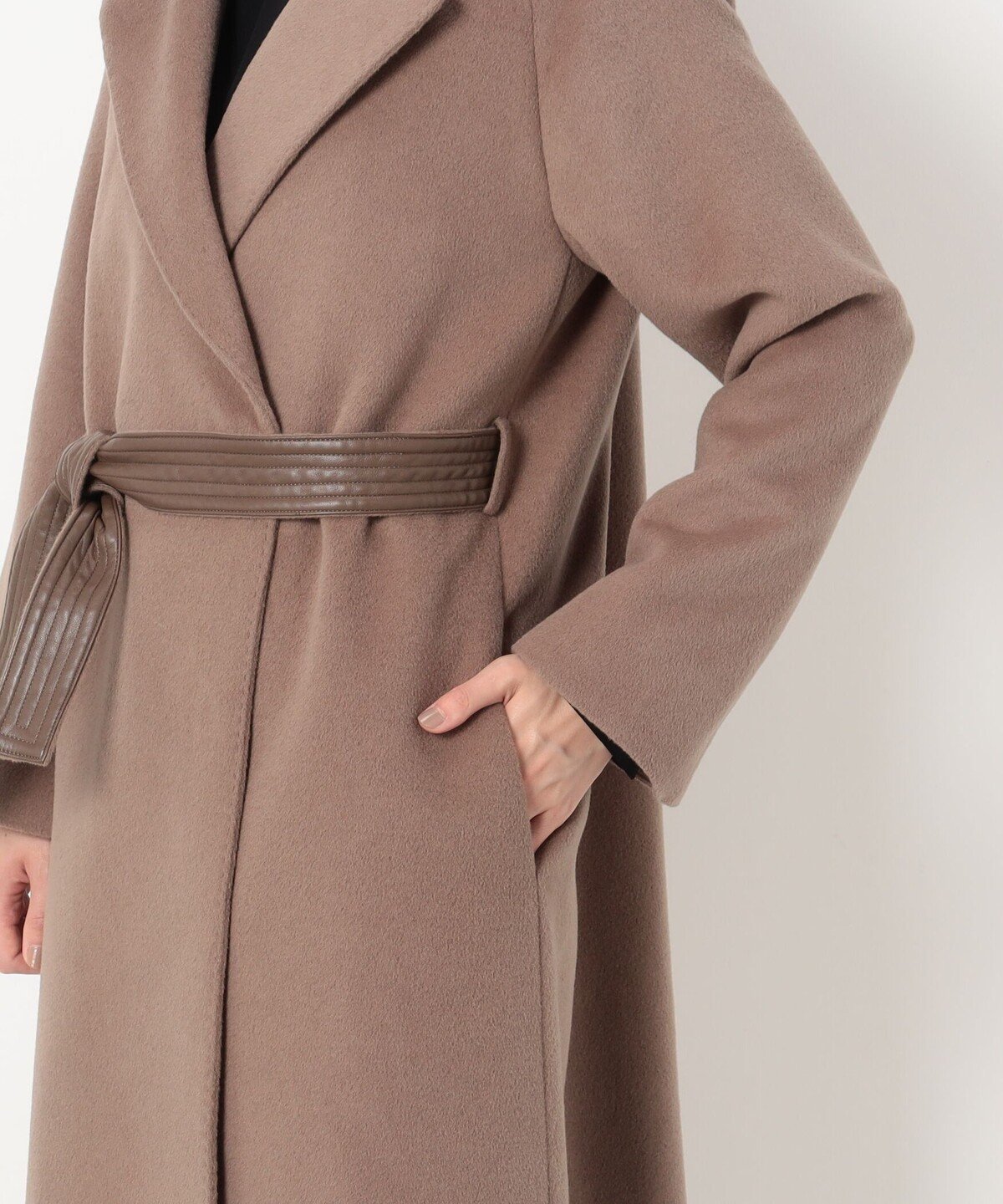 COMME CA｜アンゴラウール コンバーチブルロングコート | Rakuten