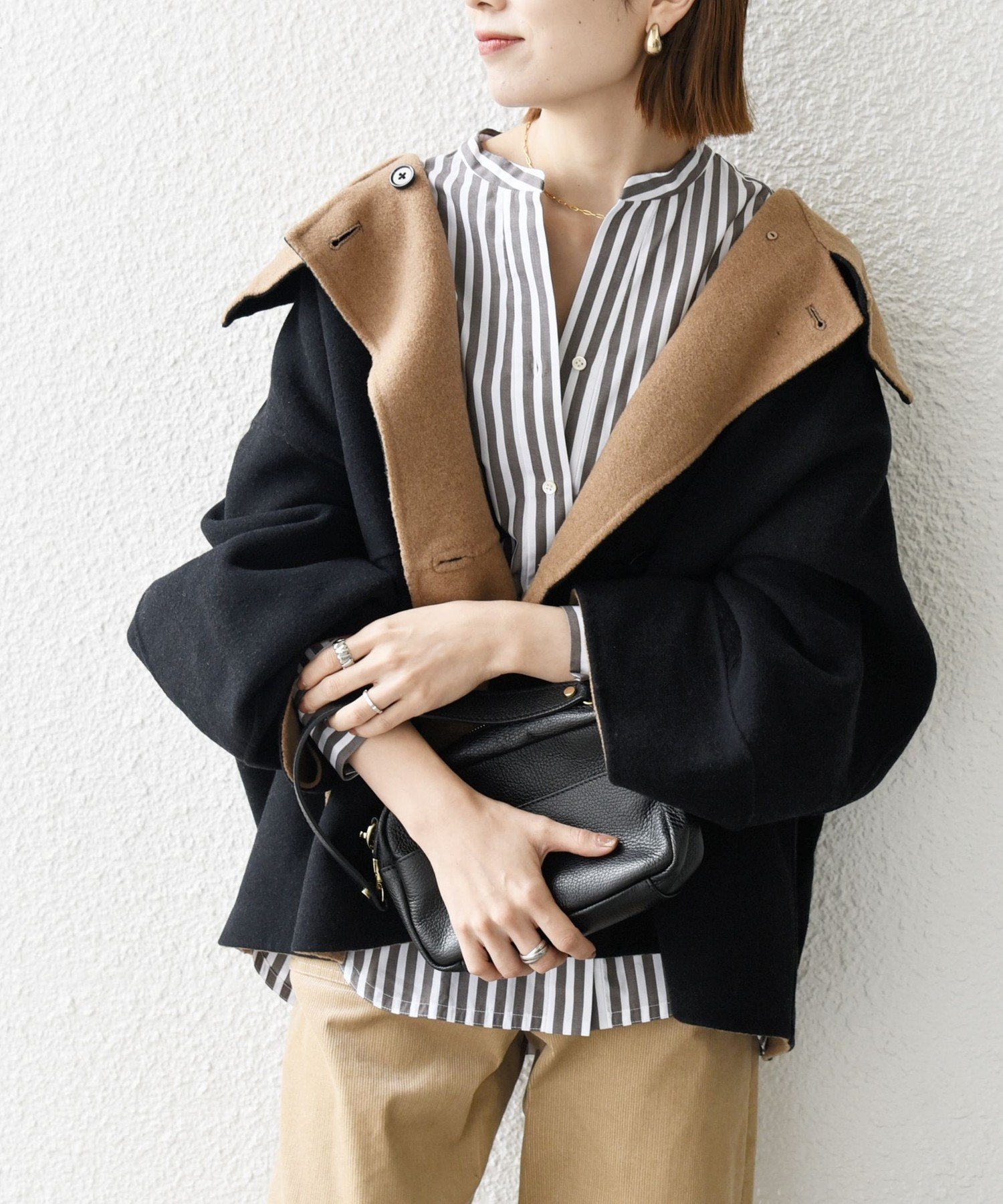 SHIPS｜【WEB限定】SHIPS any: リバー スタンドカラー ポンチョ