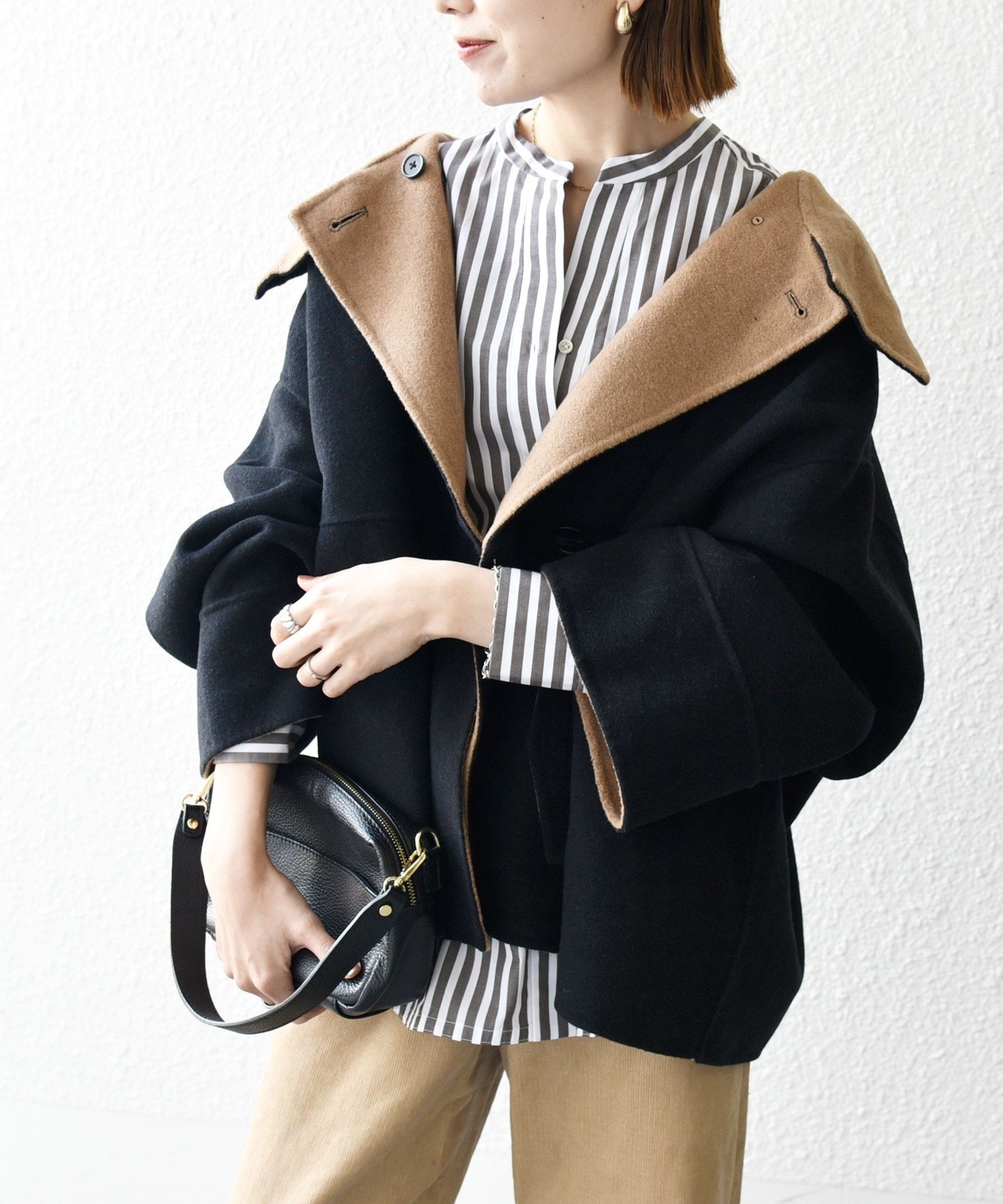 SHIPS｜【WEB限定】SHIPS any: リバー スタンドカラー ポンチョ