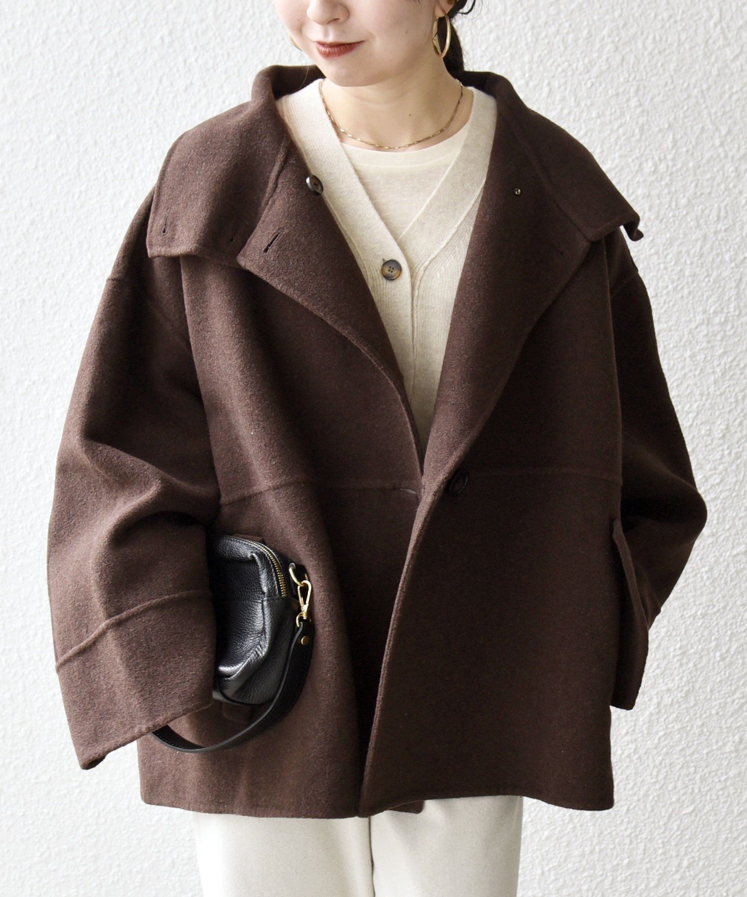 SHIPS｜【WEB限定】SHIPS any: リバー スタンドカラー ポンチョ