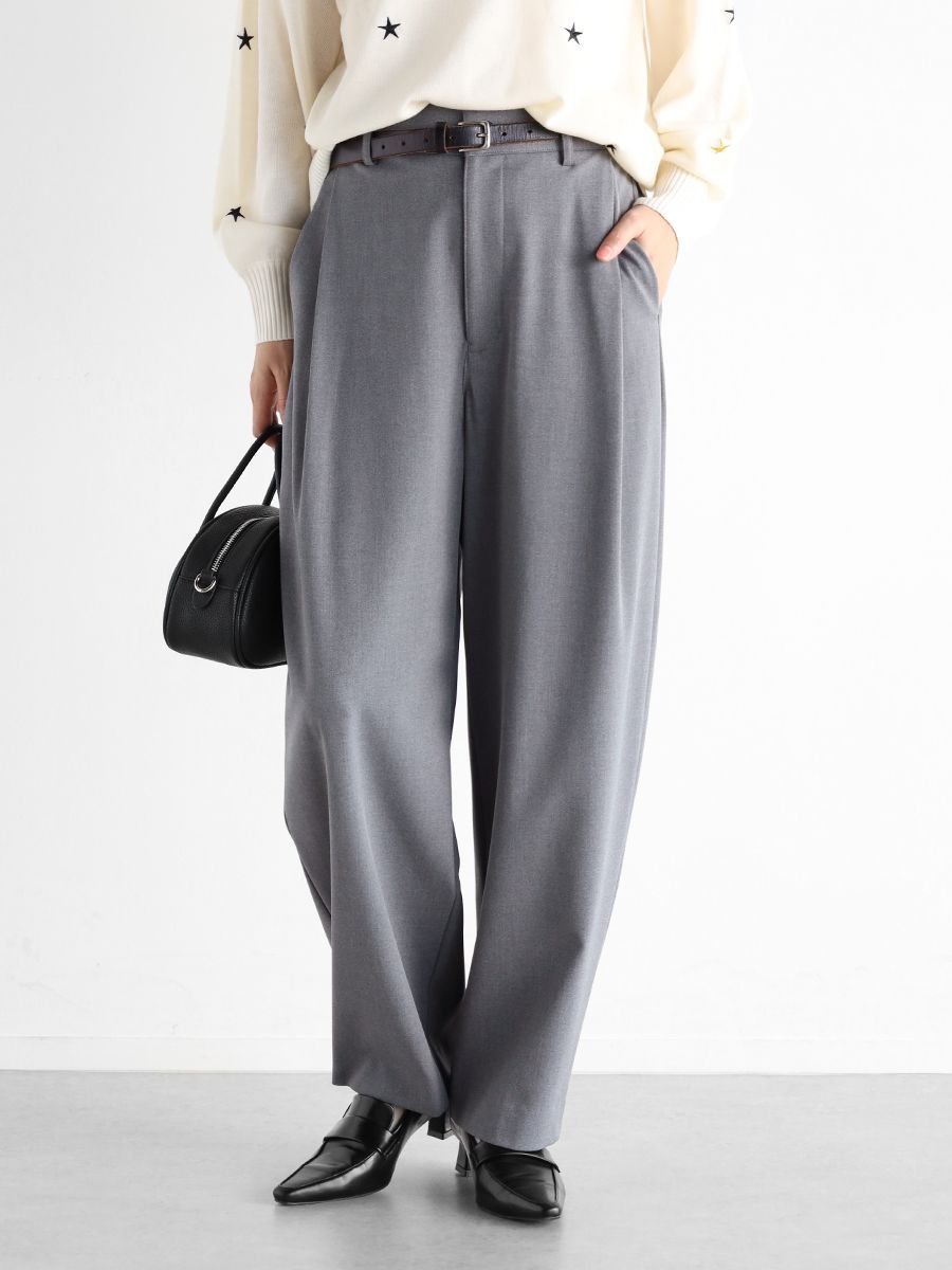 Vin｜カーブシルエットタックスラックス | Rakuten Fashion(楽天