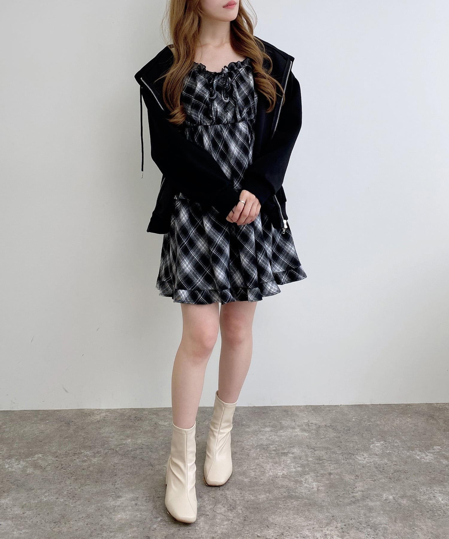 INGNI｜チェック柄ティアードキャミOP | Rakuten Fashion(楽天