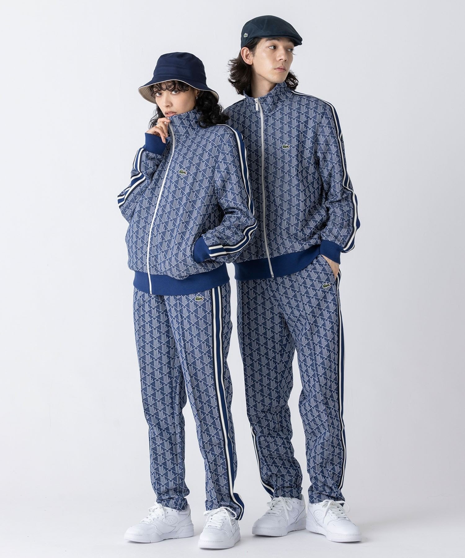 LACOSTE｜サイドテーピングモノグラムジャカードトラックパンツ