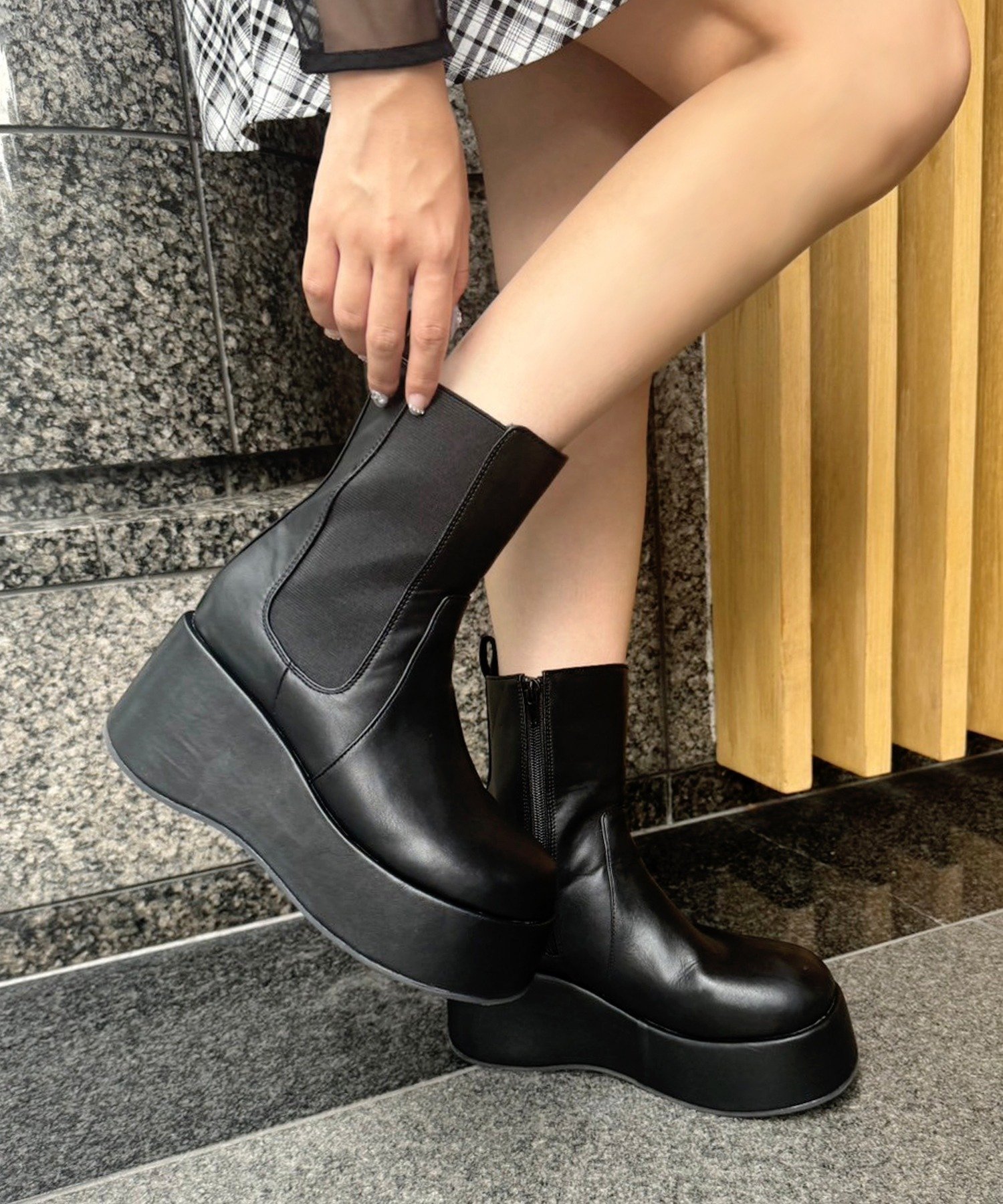 one after another NICE CLAUP｜【マイナス3キロ見え】サイドゴア