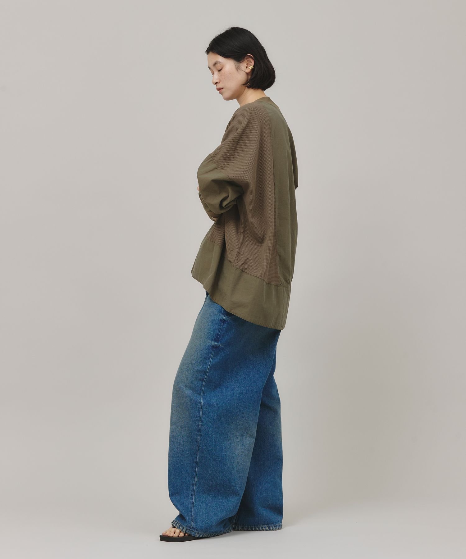 2025AW✨ カレンソロジー ＜&RC＞ワッフルヘンリープルオーバー　黒　F Curensology｜<&RC>ワッフルヘンリープルオーバー | Rakuten Fashion