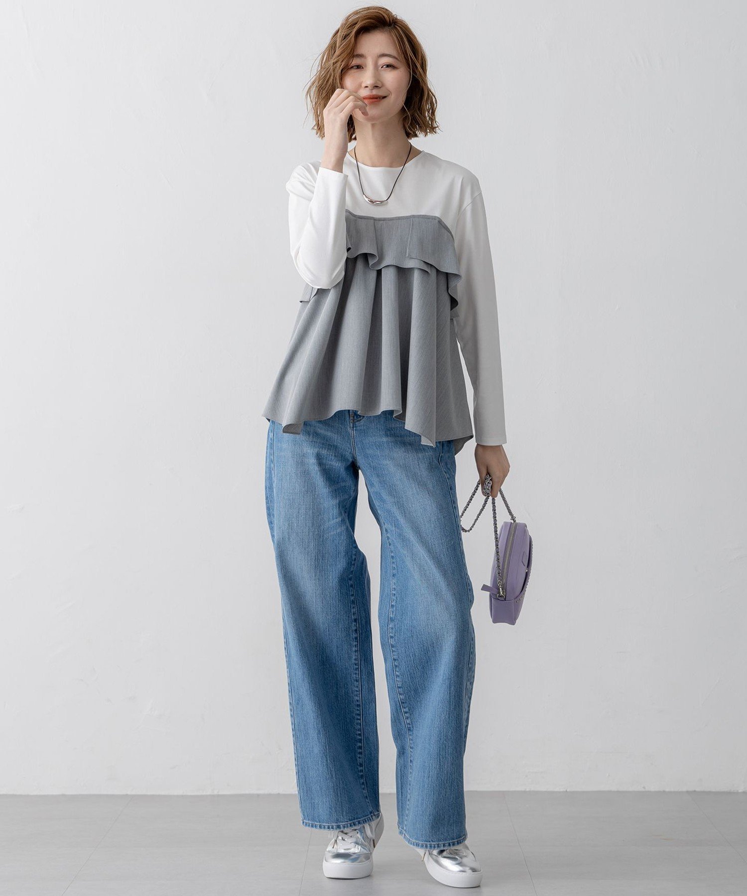 23区｜【洗える】ライトクロスビスチェコンビ ジャージー カットソー