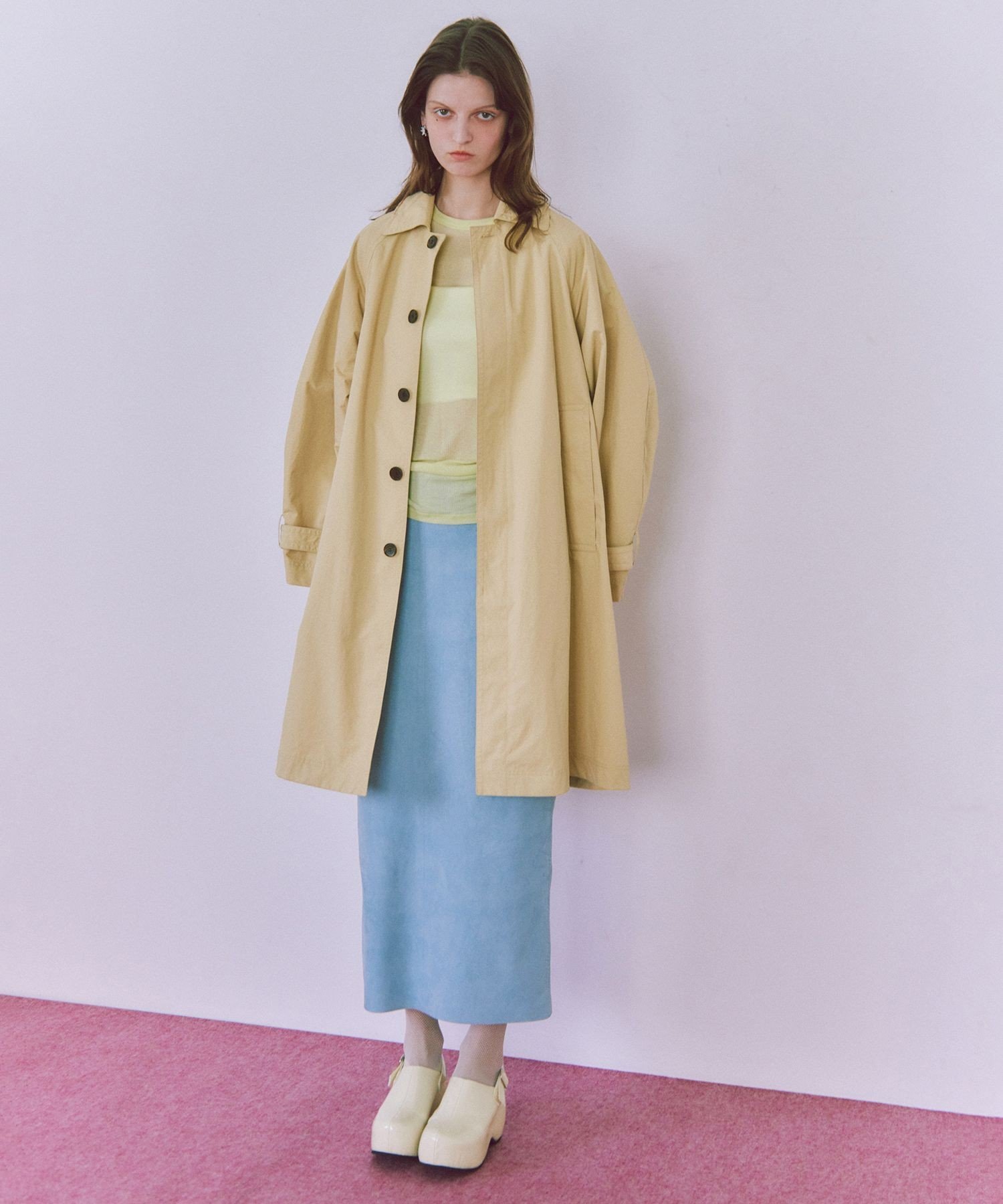 ADAM ET ROPE'｜ナイロンステンカラーコート | Rakuten Fashion(楽天