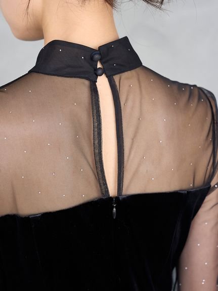 SNIDEL｜シアードッキングベロアドレス【カンヘウォン着用】 | Rakuten