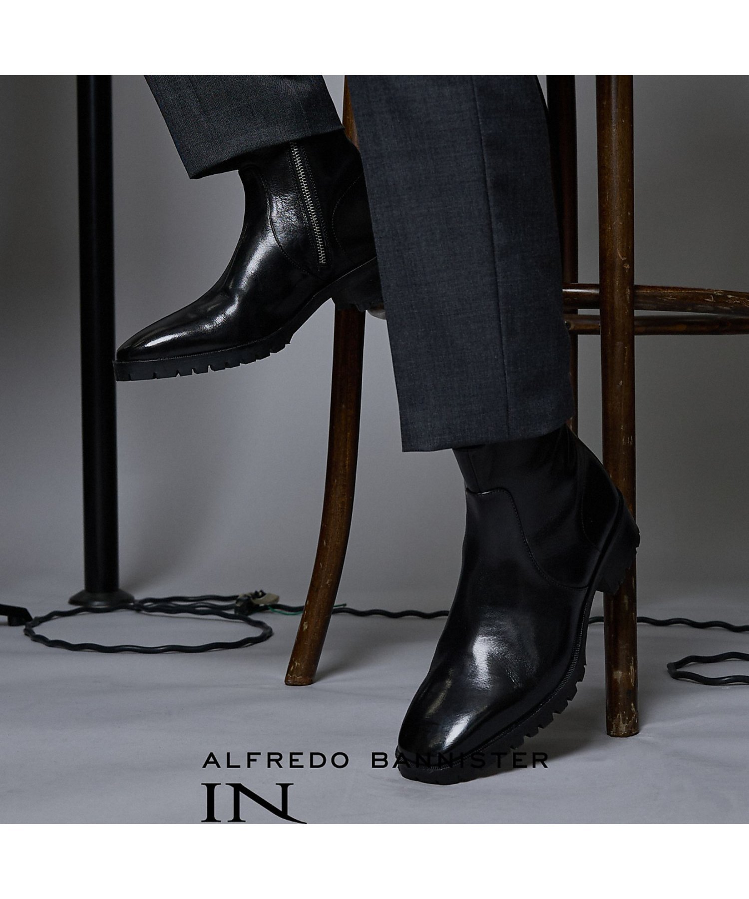 alfredoBANNISTER｜スクエア サイドジップ ブーツ | Rakuten Fashion