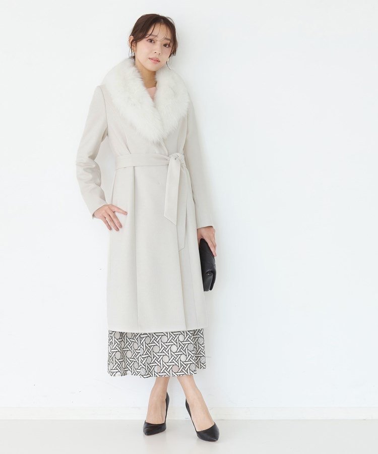 COUP DE CHANCE｜【日本製/フォックスファー/カシミヤ混】ファー付