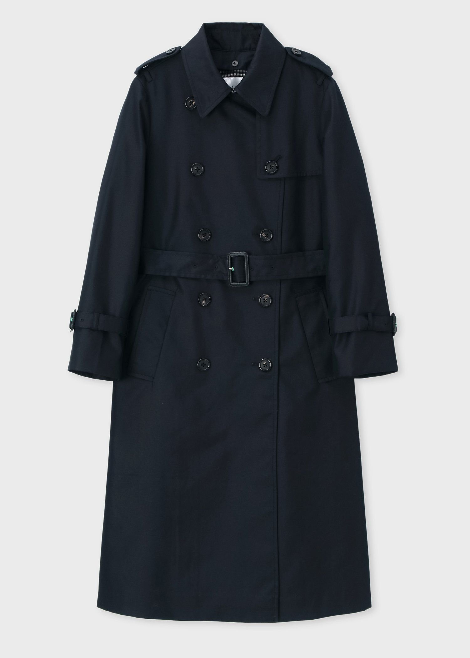 美品✨Paul smith トレンチコート 牛革 レザー 黒 ベルト M