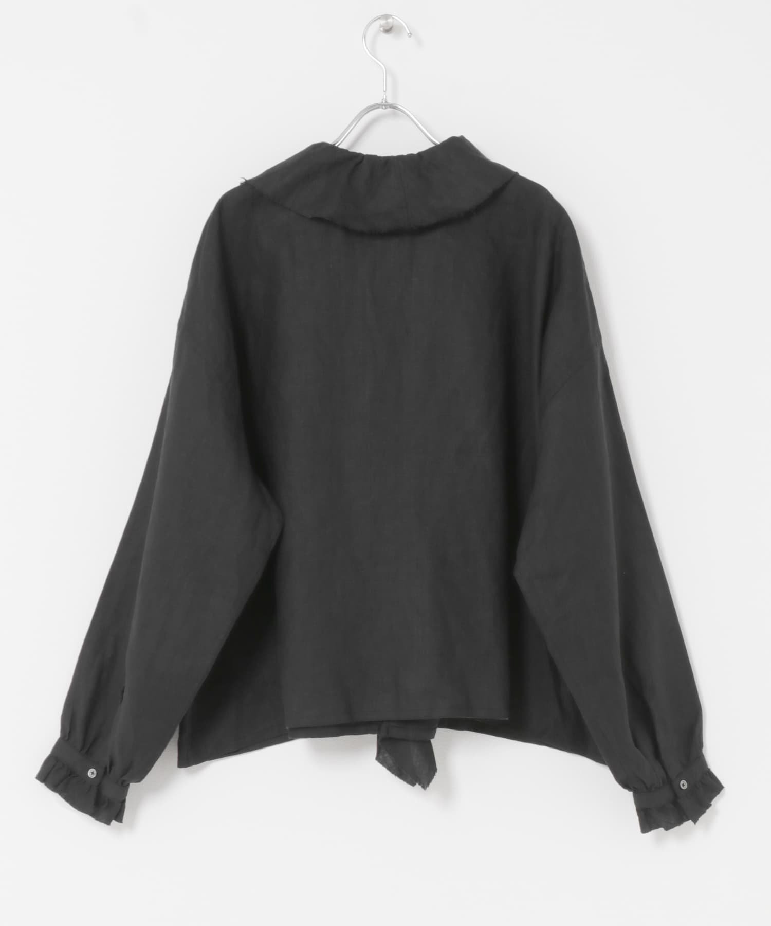 かぐれ｜リネンフリルカラーシャツ | Rakuten Fashion(楽天