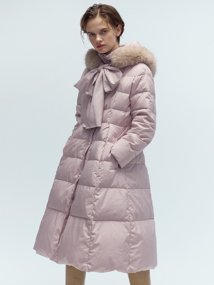 CELFORD｜【限定カラーあり】フードリボンロングダウンコート