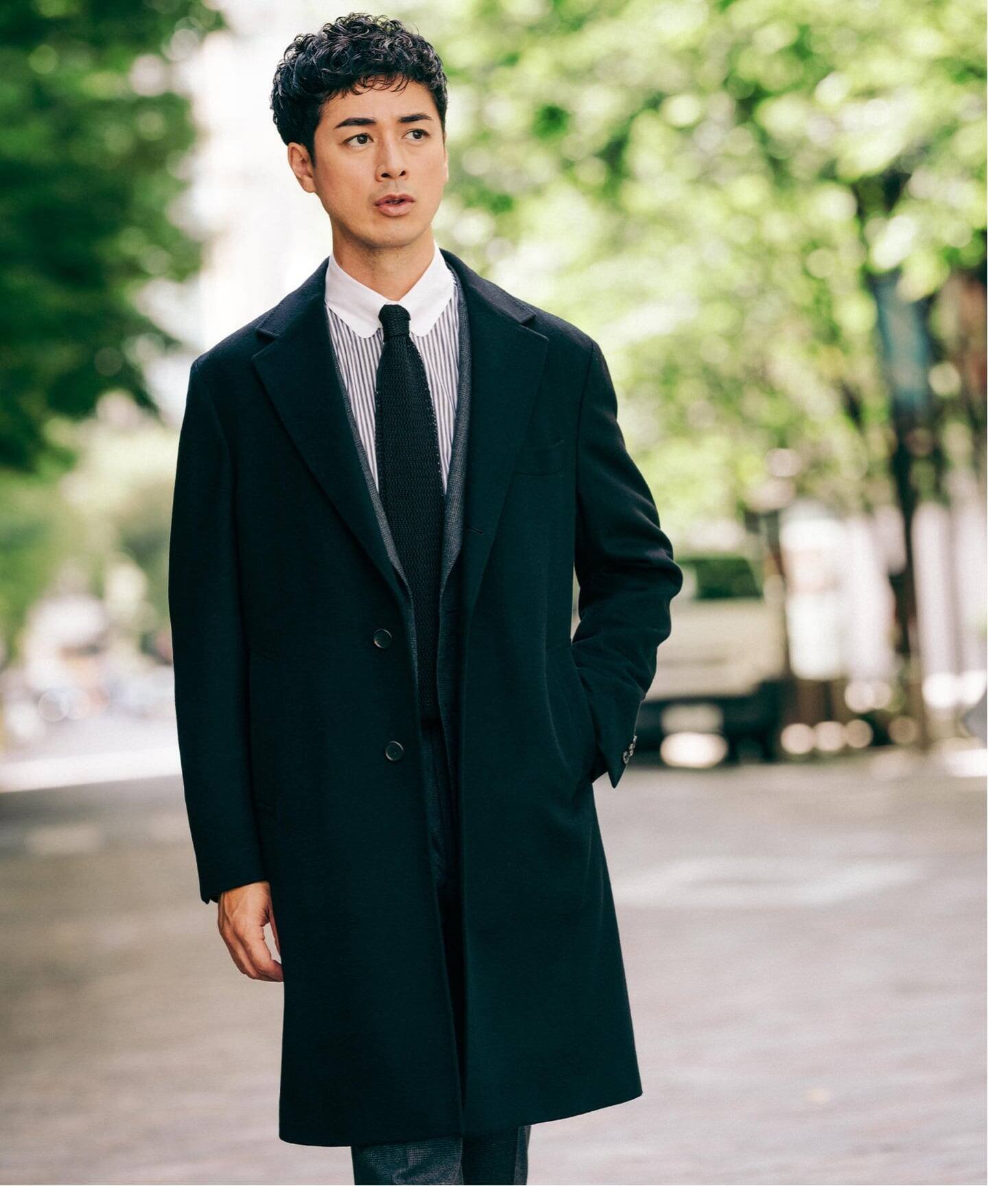 EDIFICE｜SUPER 140's ウール / カシミヤ チェスターコート | Rakuten