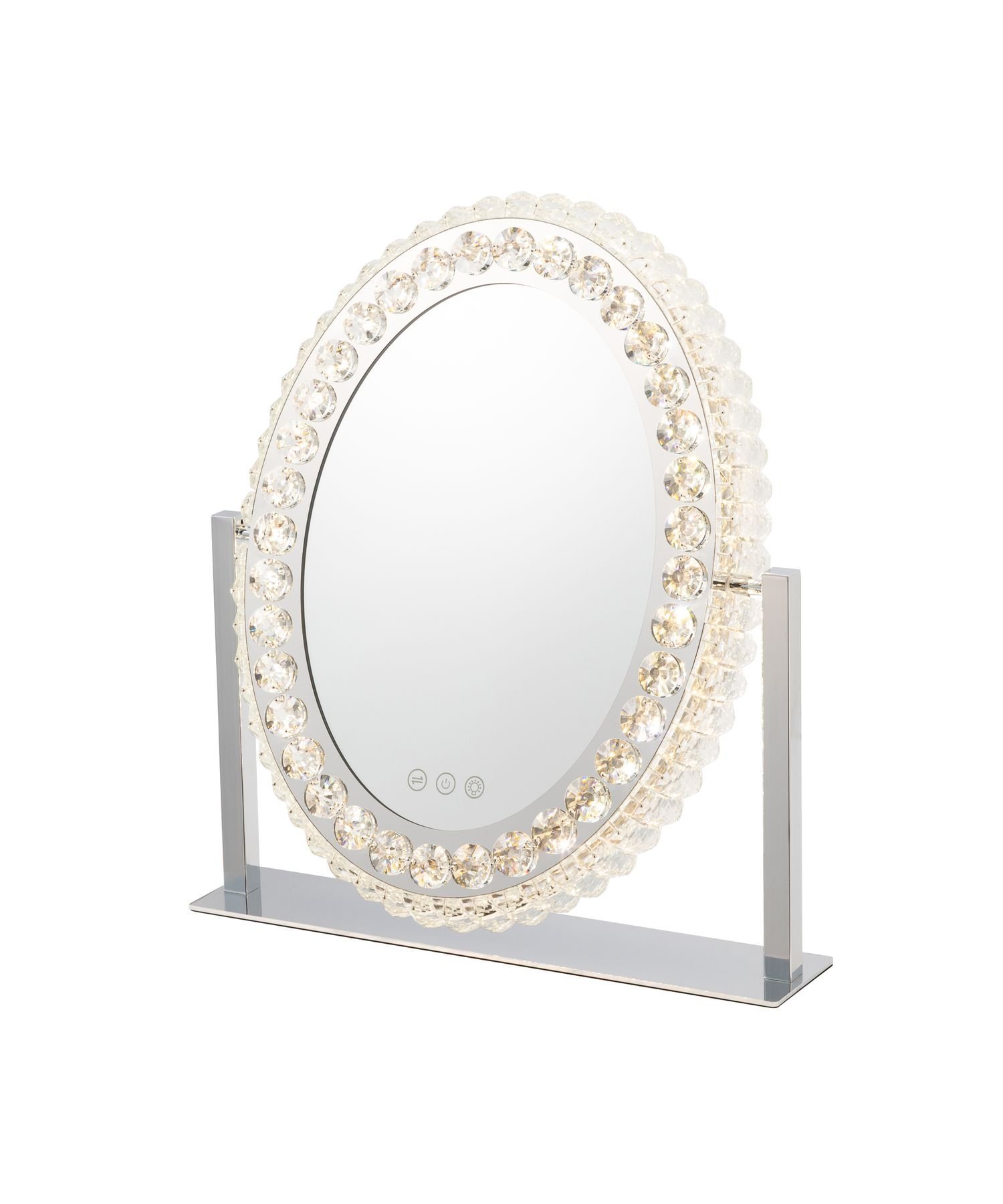 Francfranc｜ハリウッドミラー スクエア S ホワイト 調光 調色 ライト