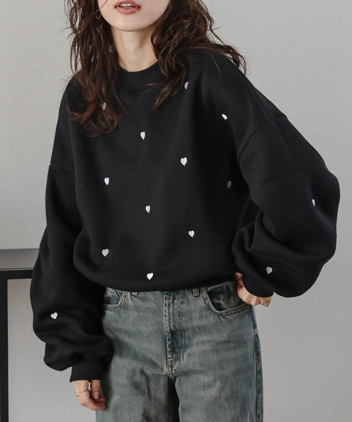 Lajour｜裏起毛 ハート刺繍スウェット | Rakuten Fashion(楽天