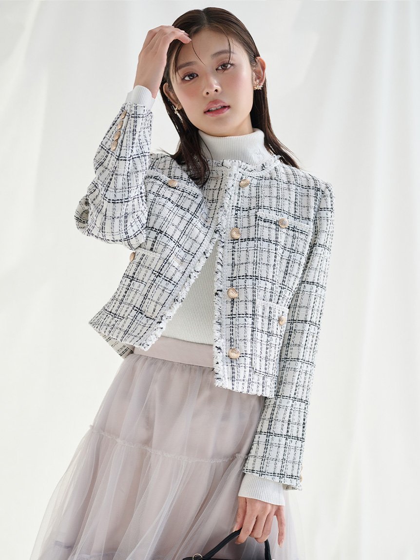 CELFORD｜フリンジツイードジャケット | Rakuten Fashion(楽天