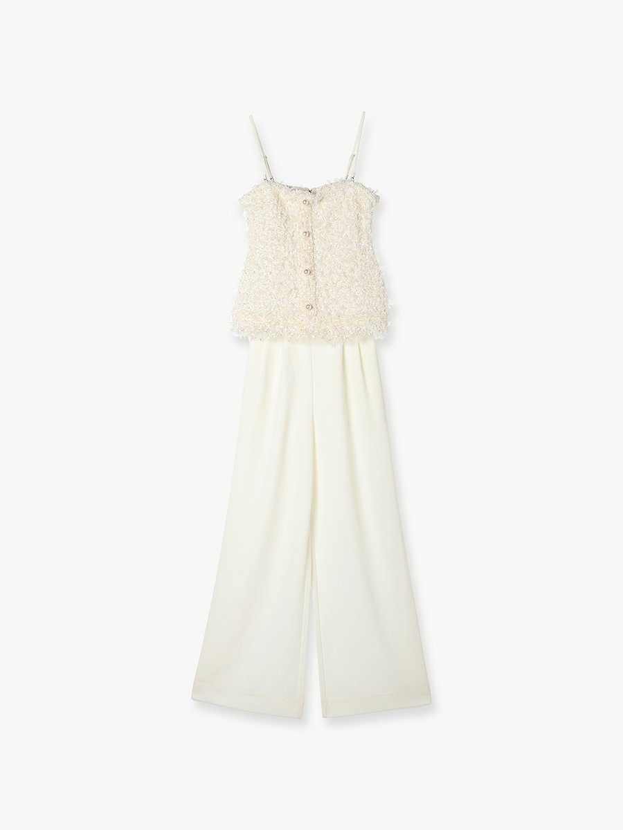 EIMY ISTOIRE｜チュールミックスニットツイードコンビネゾン | Rakuten