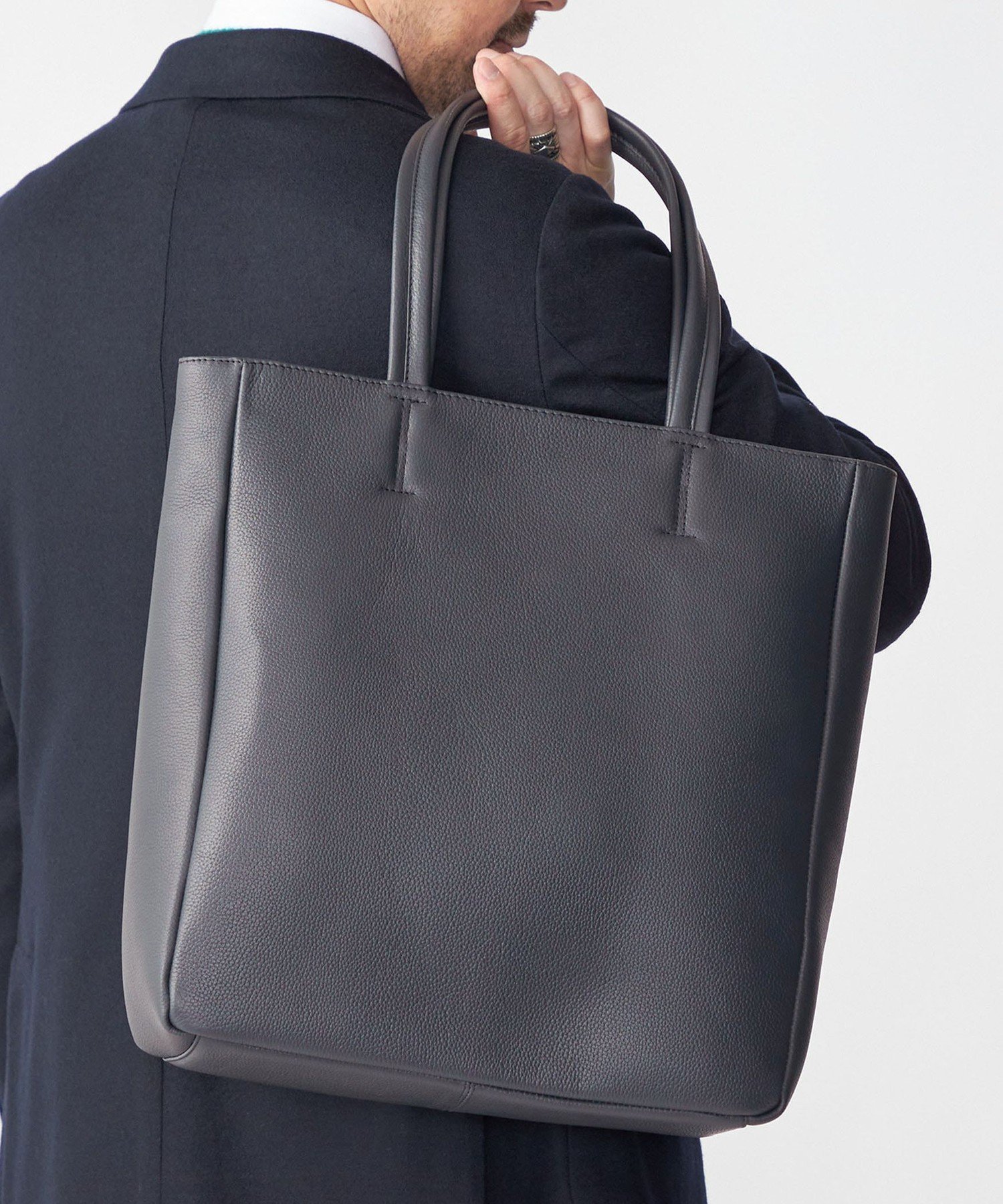 SHIPS｜SHIPS: スマート レザー ヴァーティカル トートバッグ