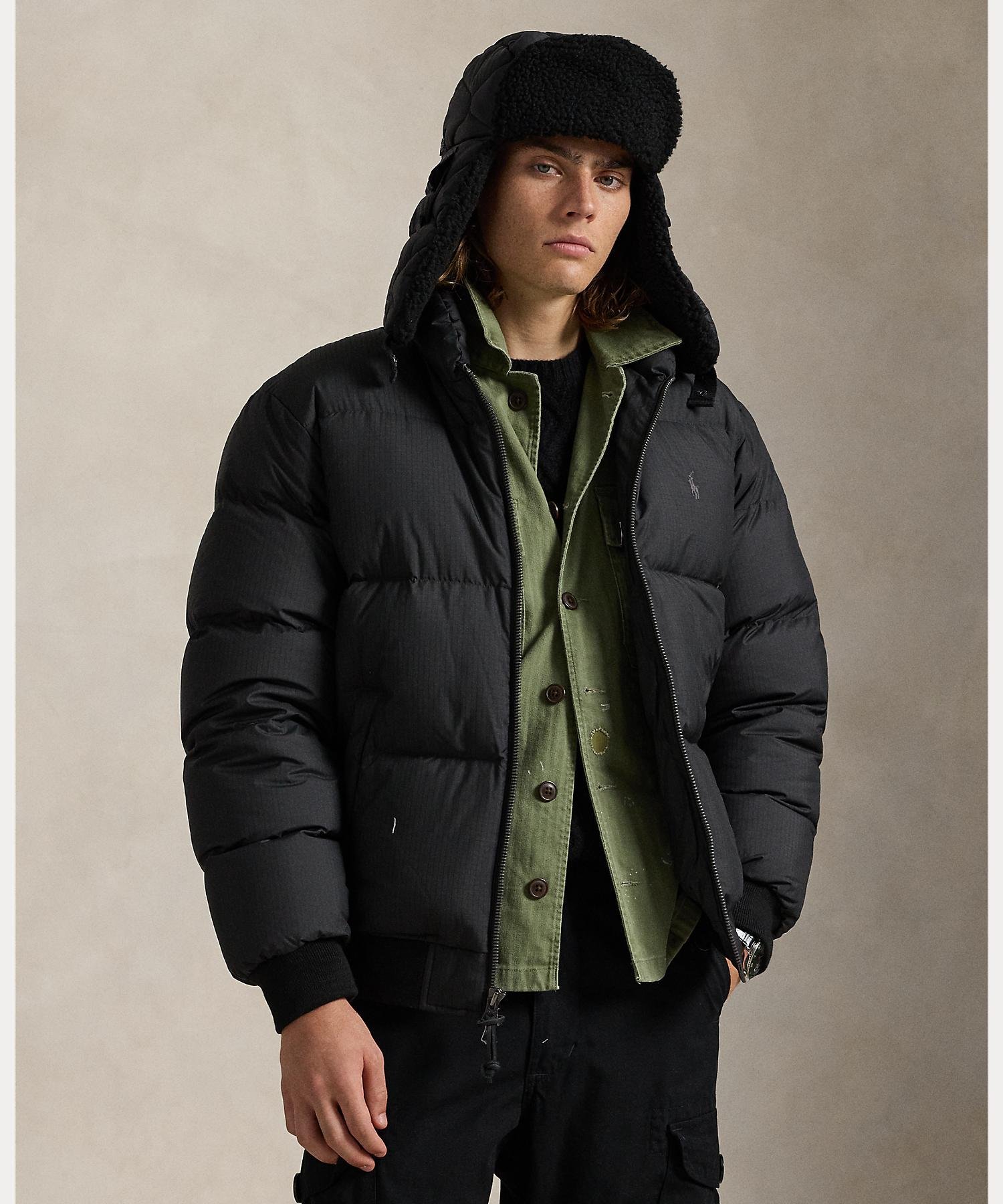 RALPH LAUREN｜テクスチャード リップストップ ダウン ジャケット