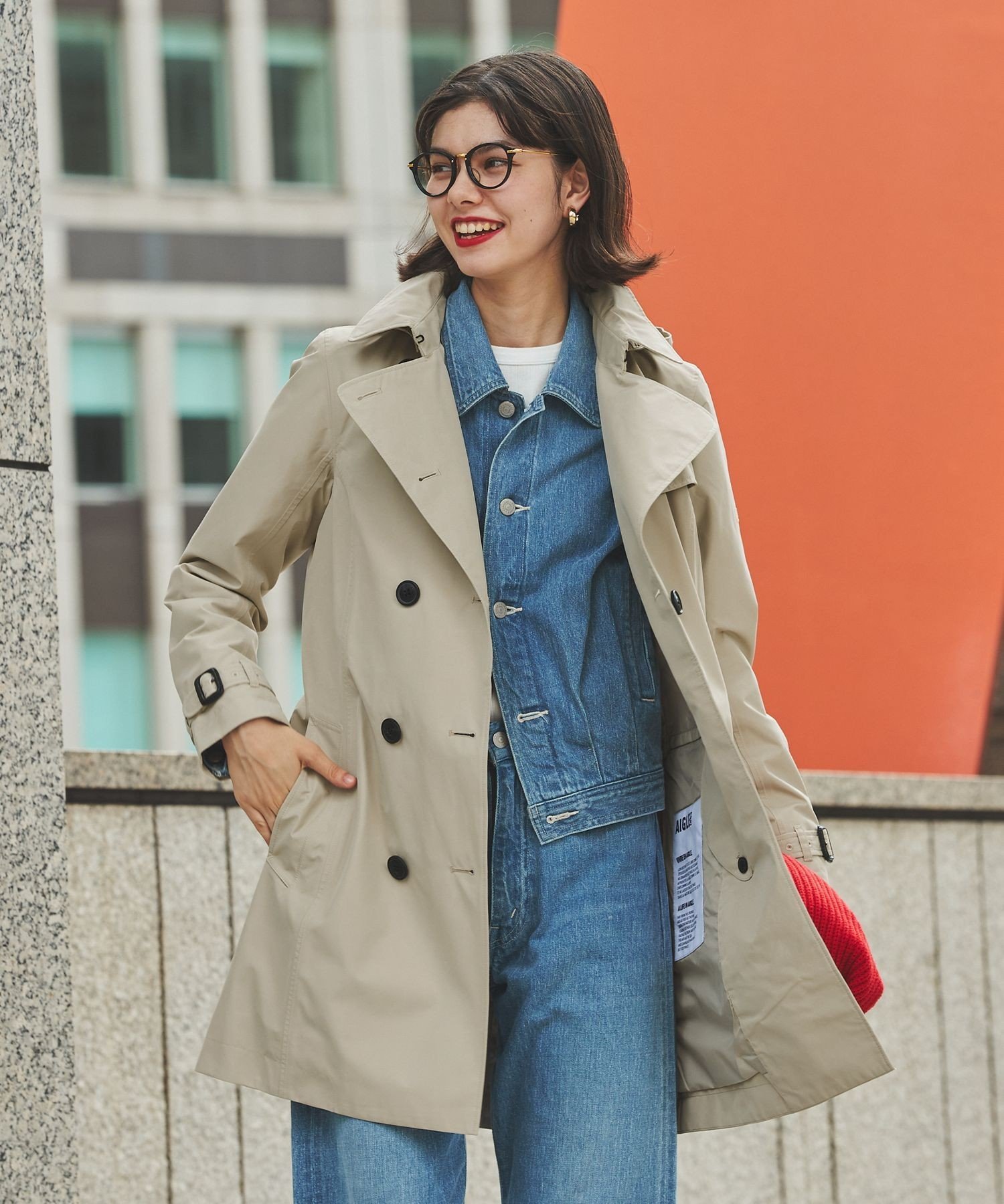 AIGLE｜GORE-TEX 防水 透湿 防風 ゴアテックス フーデッドロング