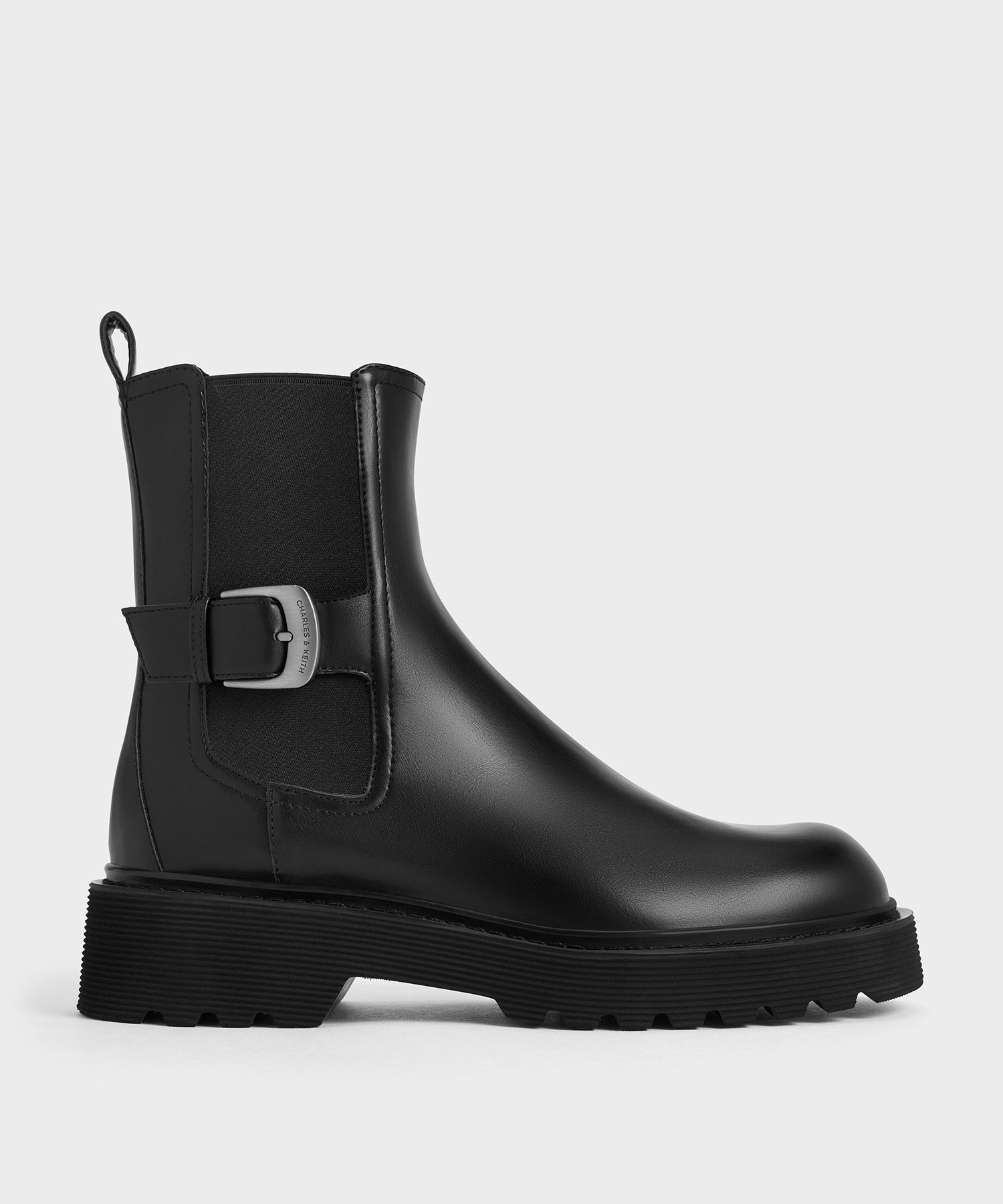 CHARLES & KEITH｜ニットソックス リッジッドソールチェルシーブーツ