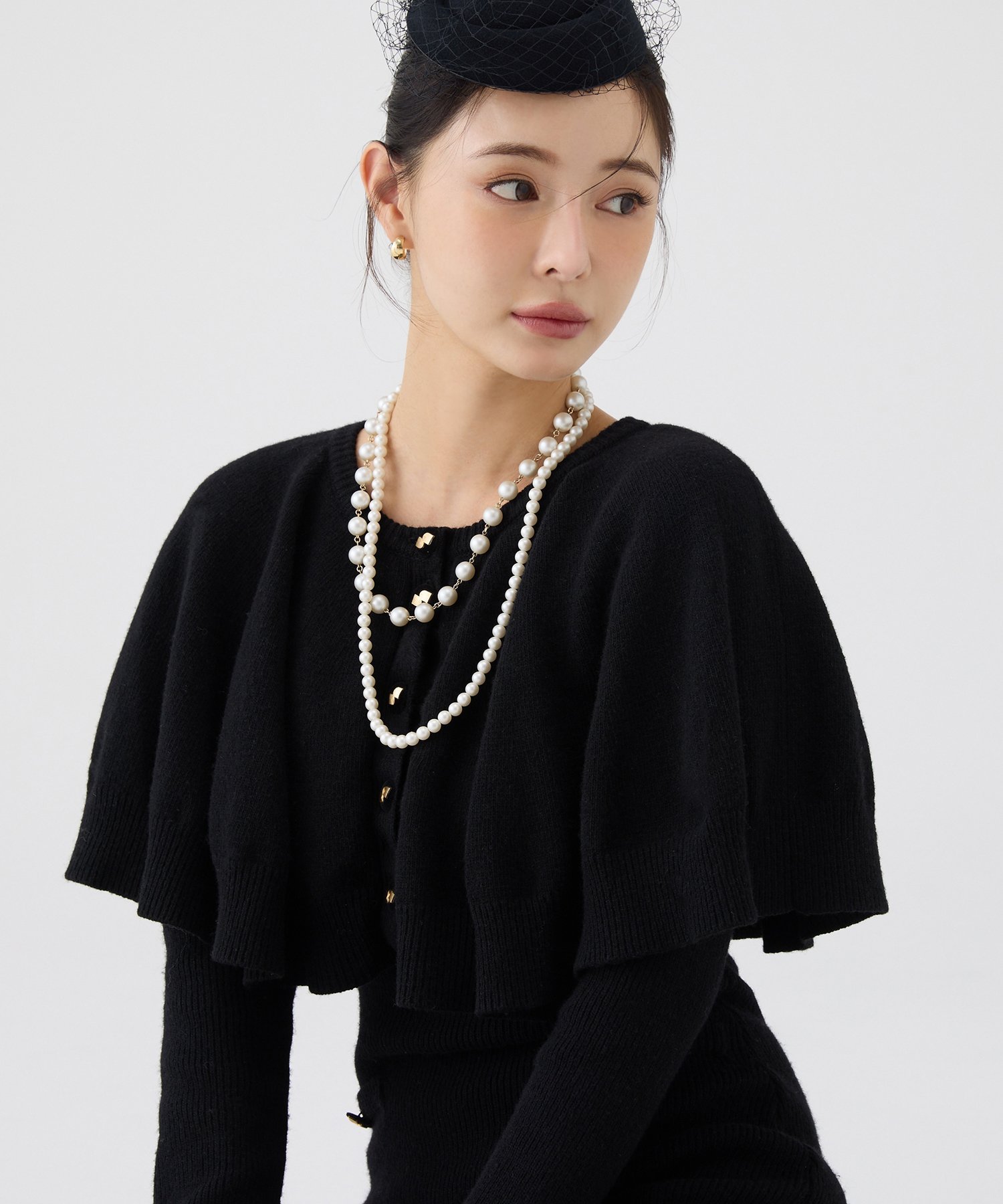 EIMY ISTOIRE｜ケープデザインニットワンピース | Rakuten Fashion