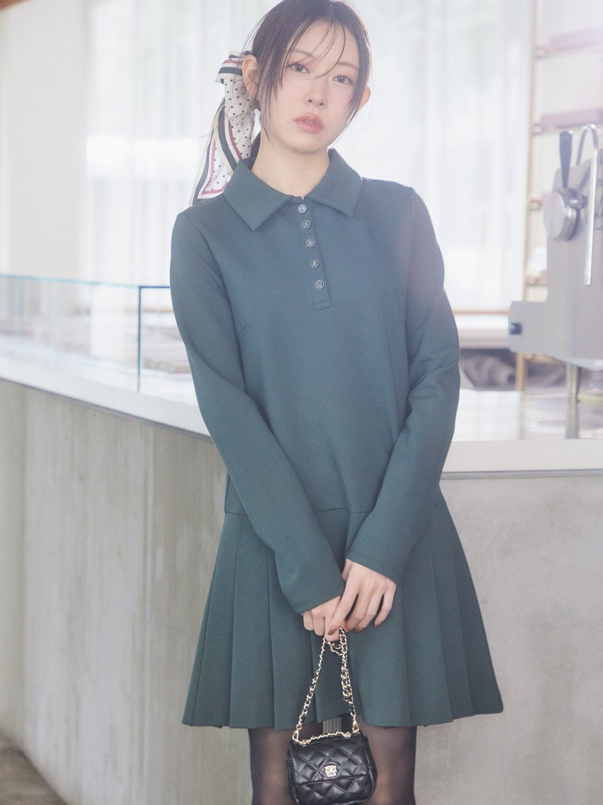 SNIDEL｜衿つきプリーツカットミニワンピース | Rakuten Fashion(楽天