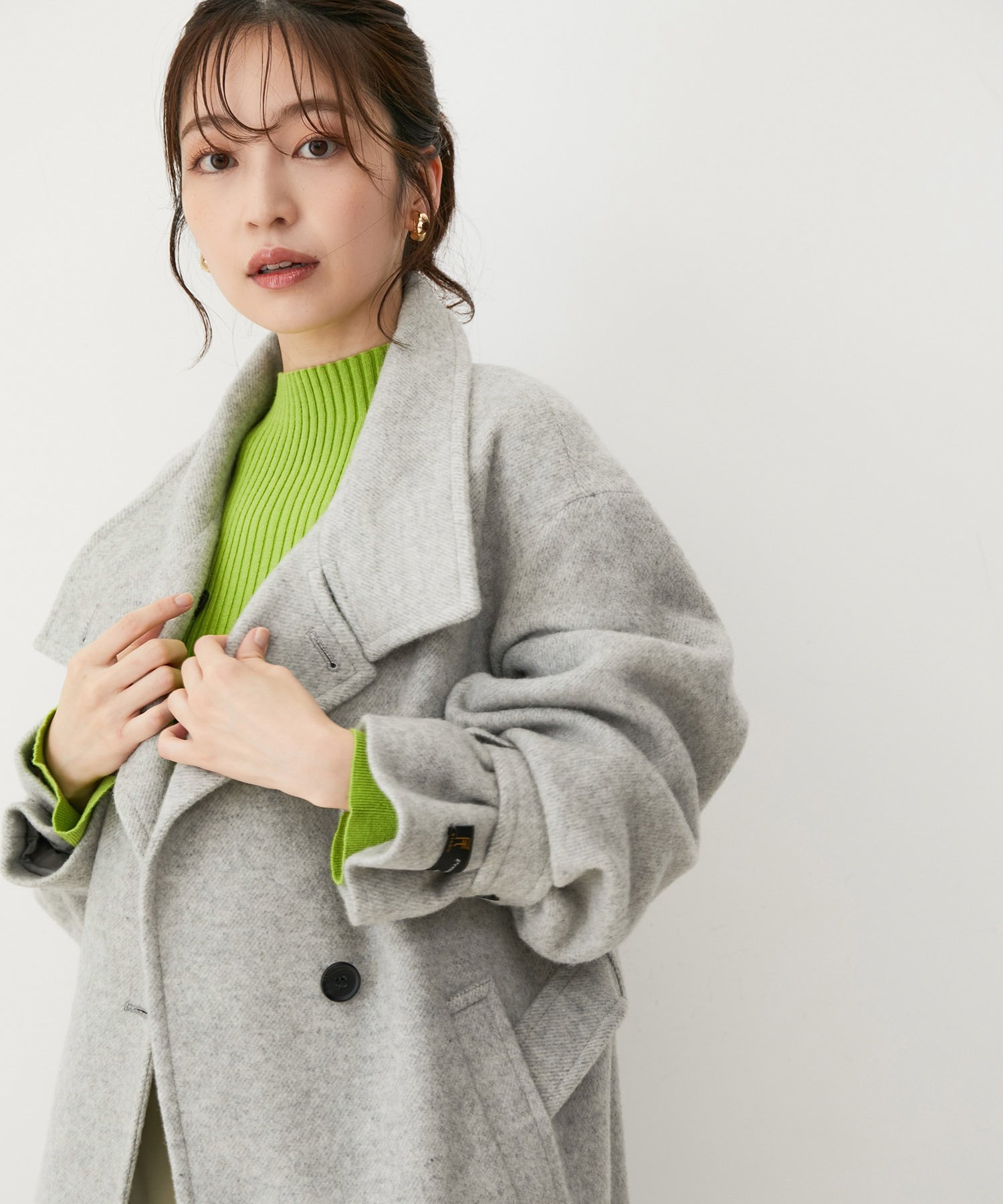 VIS｜【静電気防止】2WAY毛混シャギーロングコート | Rakuten Fashion