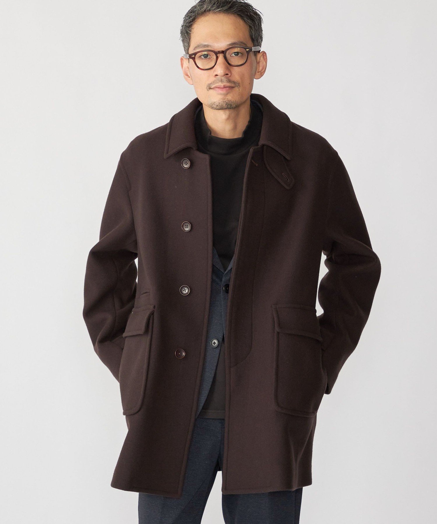 SHIPS｜SHIPS: S140 ウールシルク ステンカラー コート | Rakuten