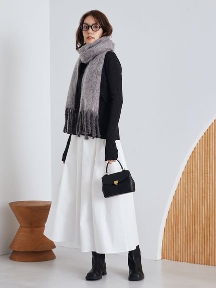 Mila Owen｜【セットアイテム】ポロ衿ニットタックフレアスカート