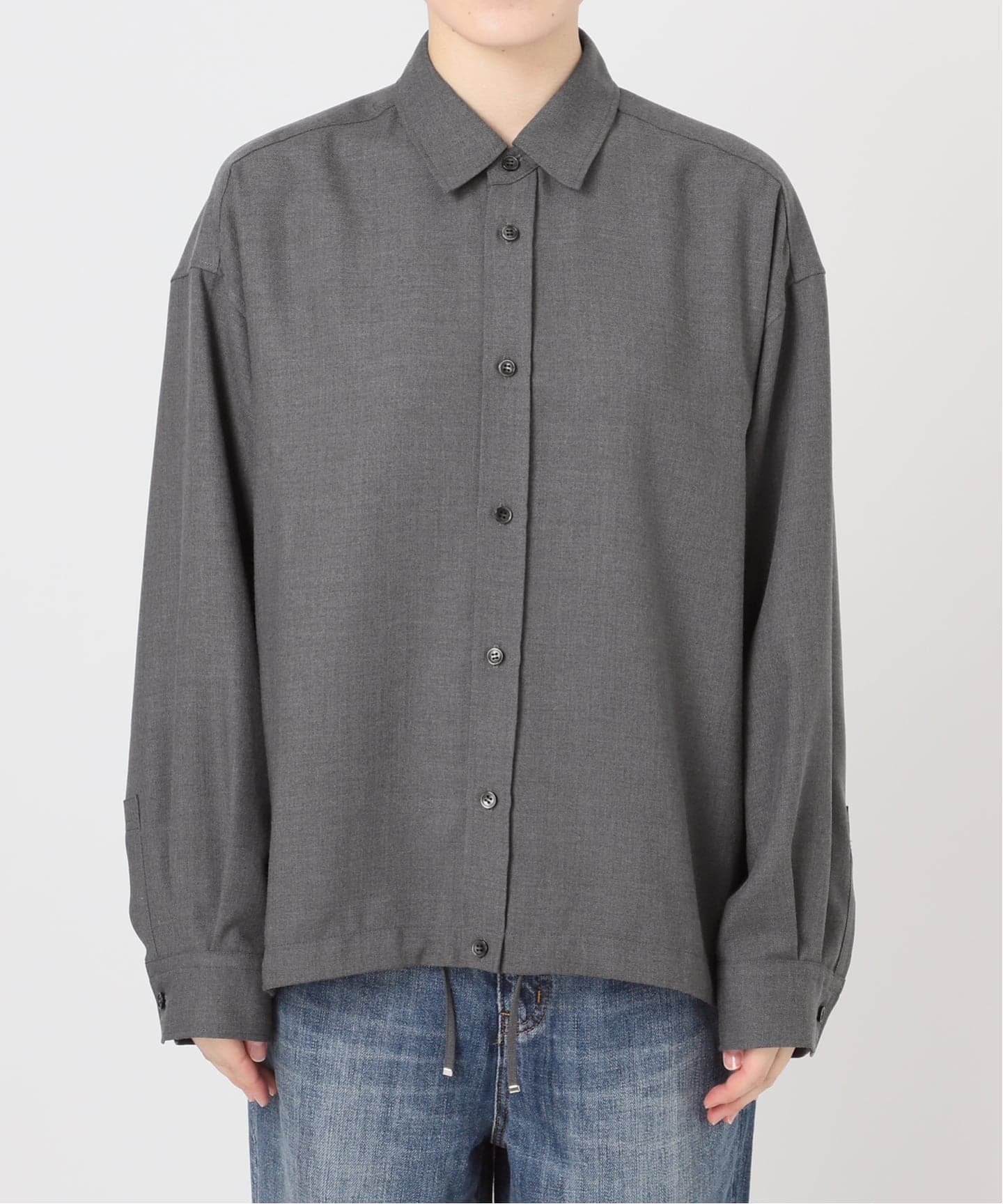 Spick & Span｜《追加》ウールライクヘムギャザーシャツ | Rakuten