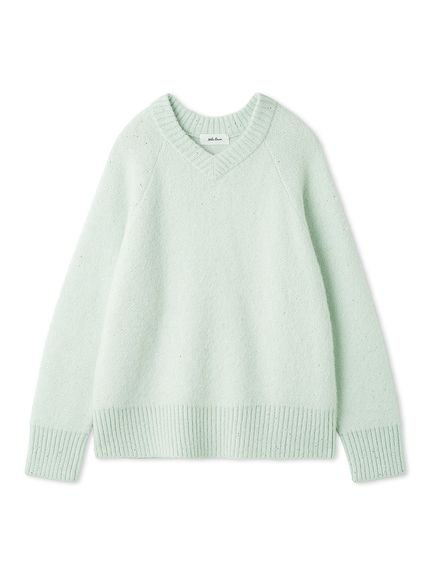 Mila Owen｜スパンコールVネックシャギーニット | Rakuten Fashion