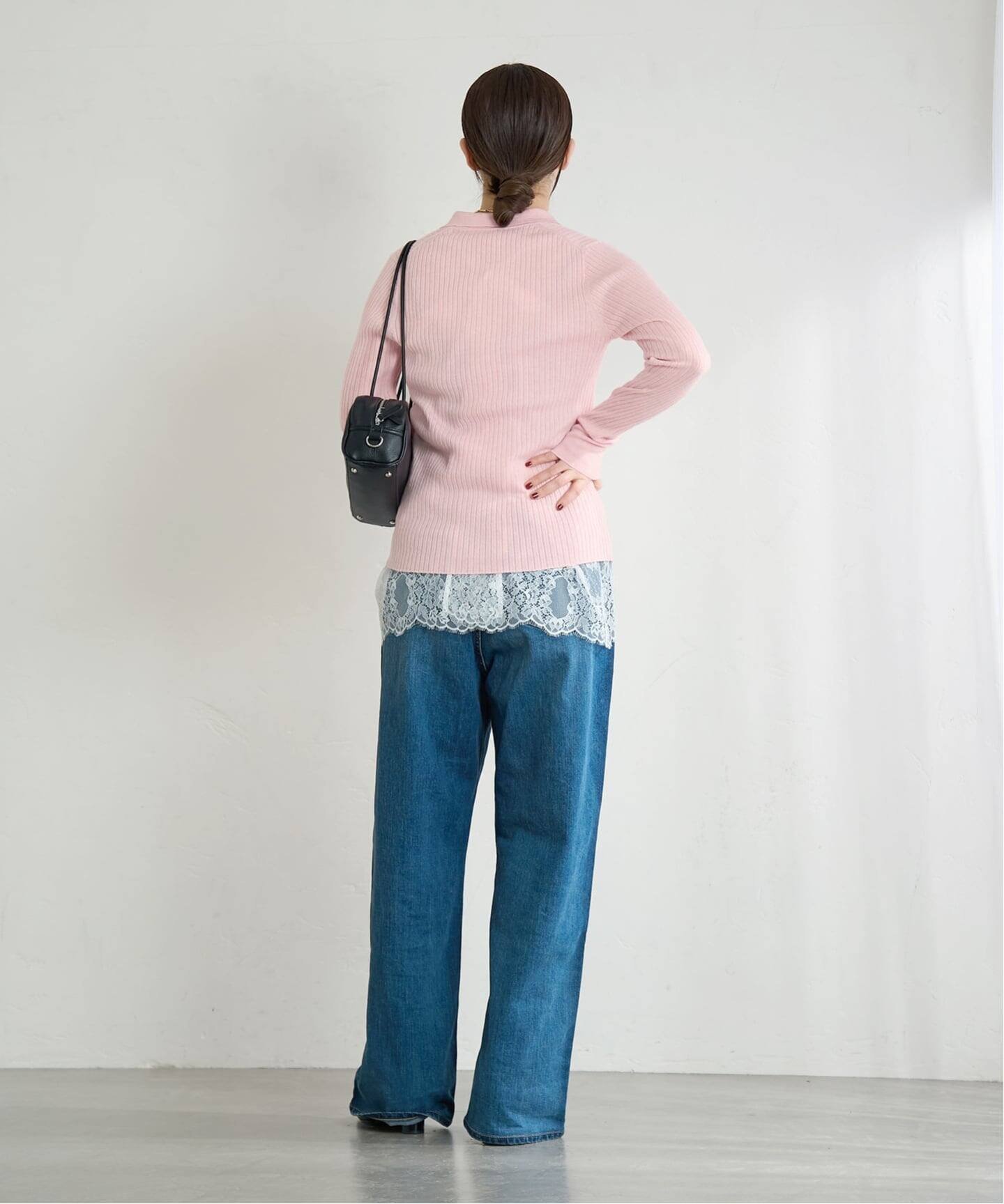 IENA｜EXメリノリブ ポロ襟カーディガン | Rakuten Fashion(楽天