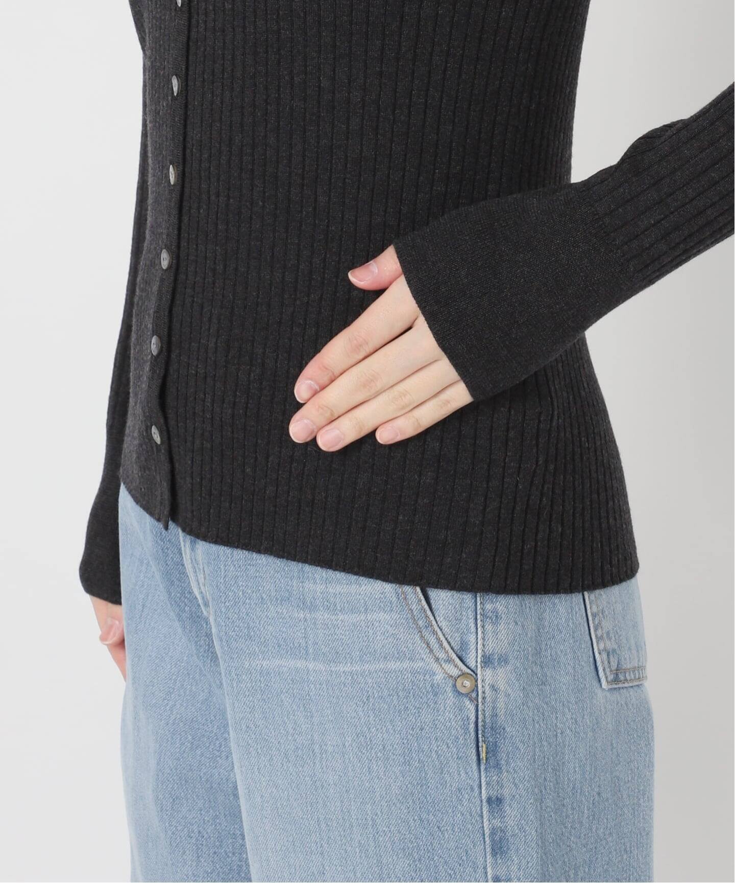 IENA｜EXメリノリブ ポロ襟カーディガン | Rakuten Fashion(楽天