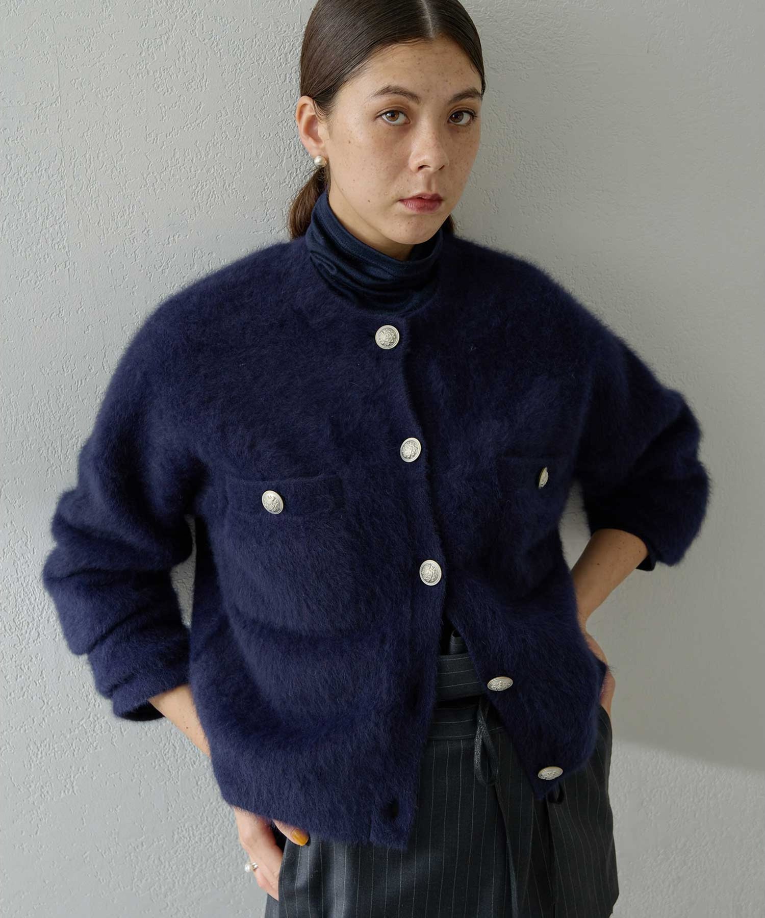 Whim Gazette｜ファーボタンジャケット | Rakuten Fashion(楽天