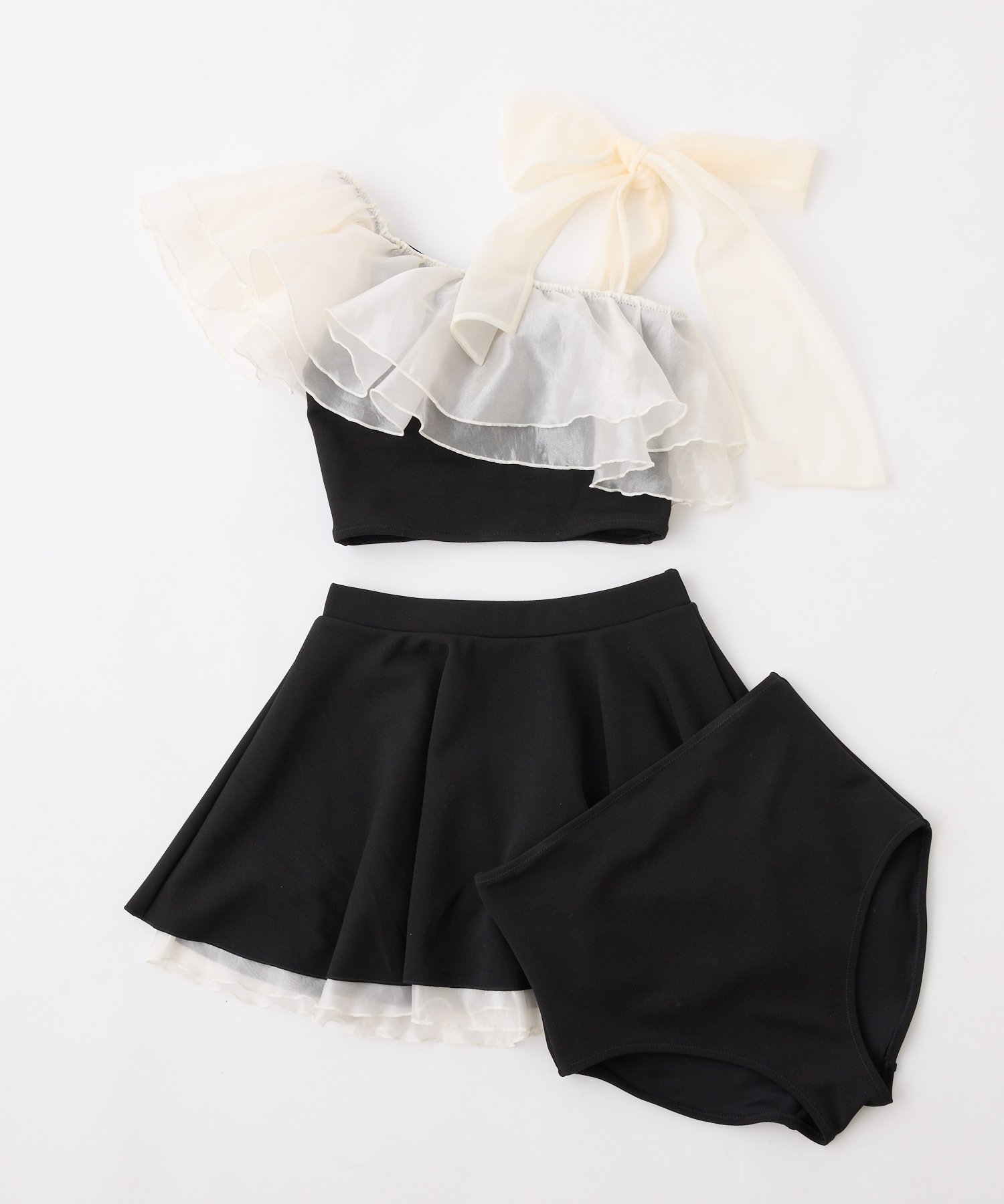 one after another NICE CLAUP｜swimwear/肩リボンワンショル(3点