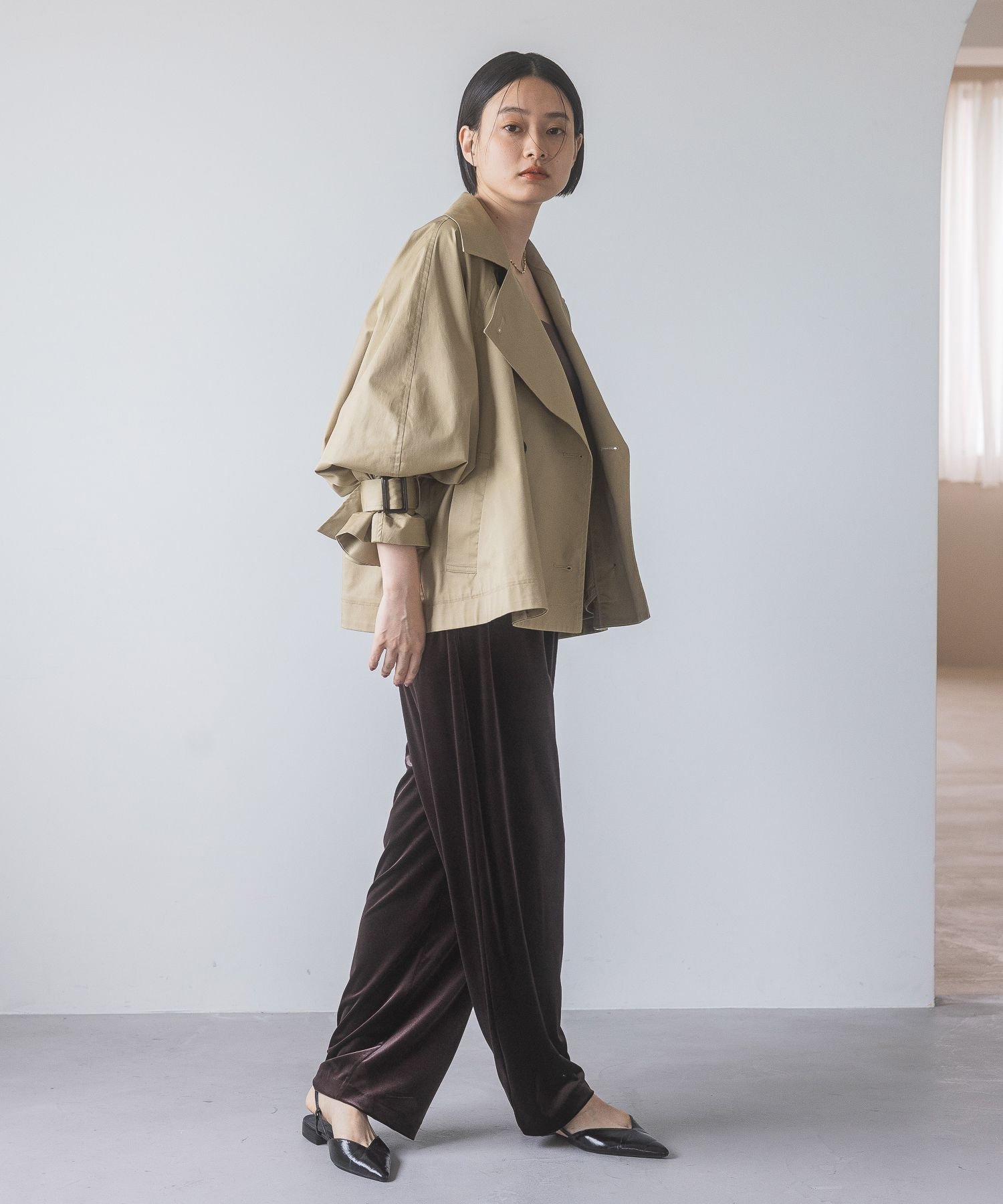 A part by｜キャンディースリーブショートトレンチコート | Rakuten